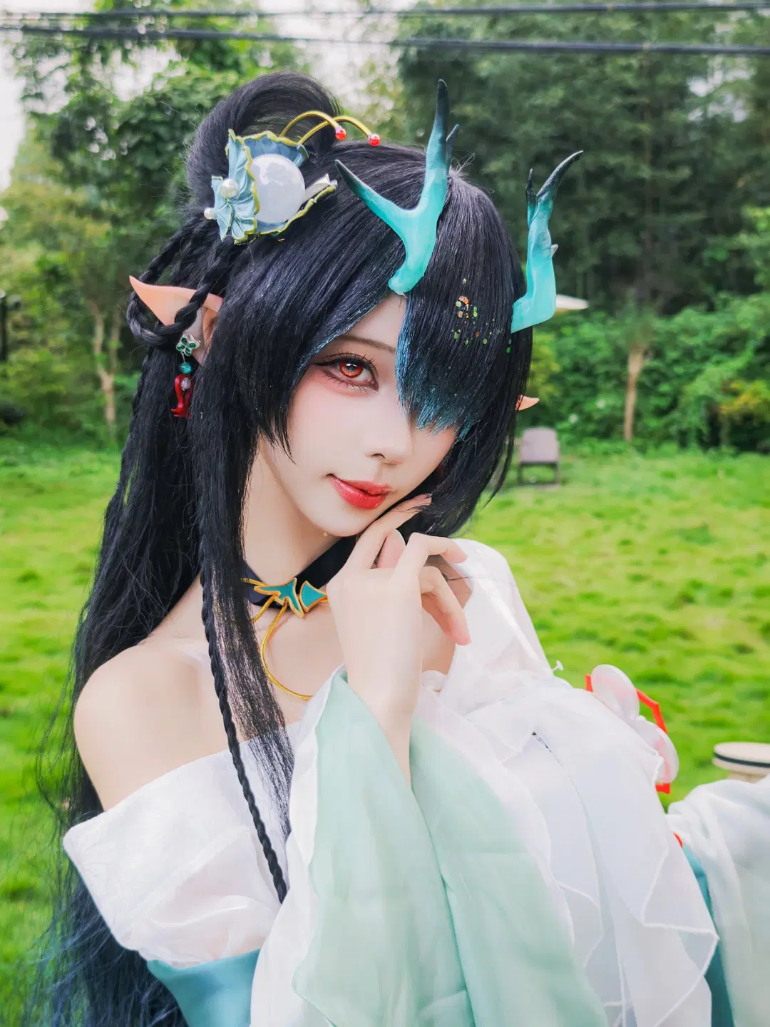 古風cos, 夕cos, 龍角造型, 青玉硯, 奇幻角色扮演