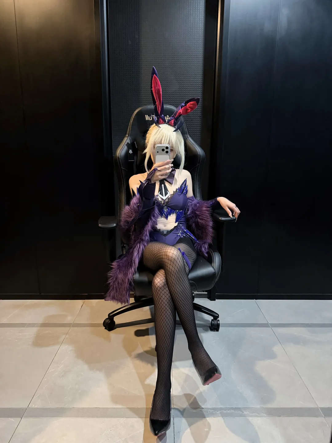 二次元, fgo, 黑枪呆cos, 网袜, 阿尔托莉雅