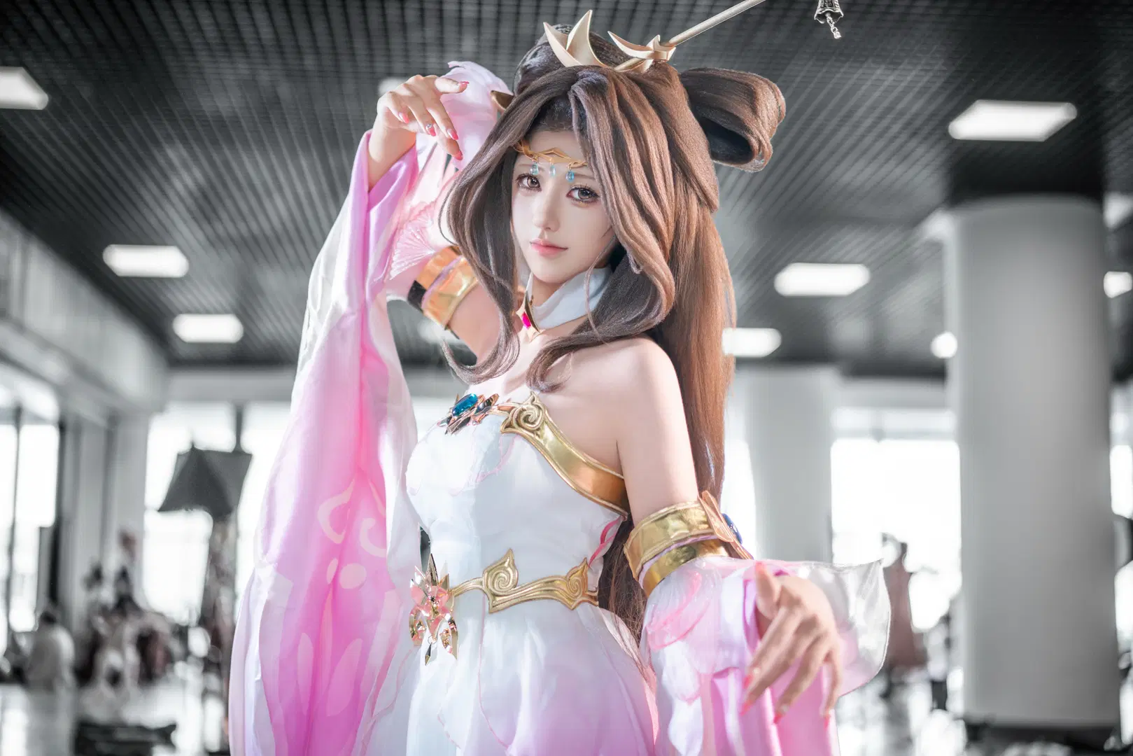 Honor of Kings, Convention photos, Diaochan cosplay, Xiao Wu cosplay, Kaigetsu cosplay