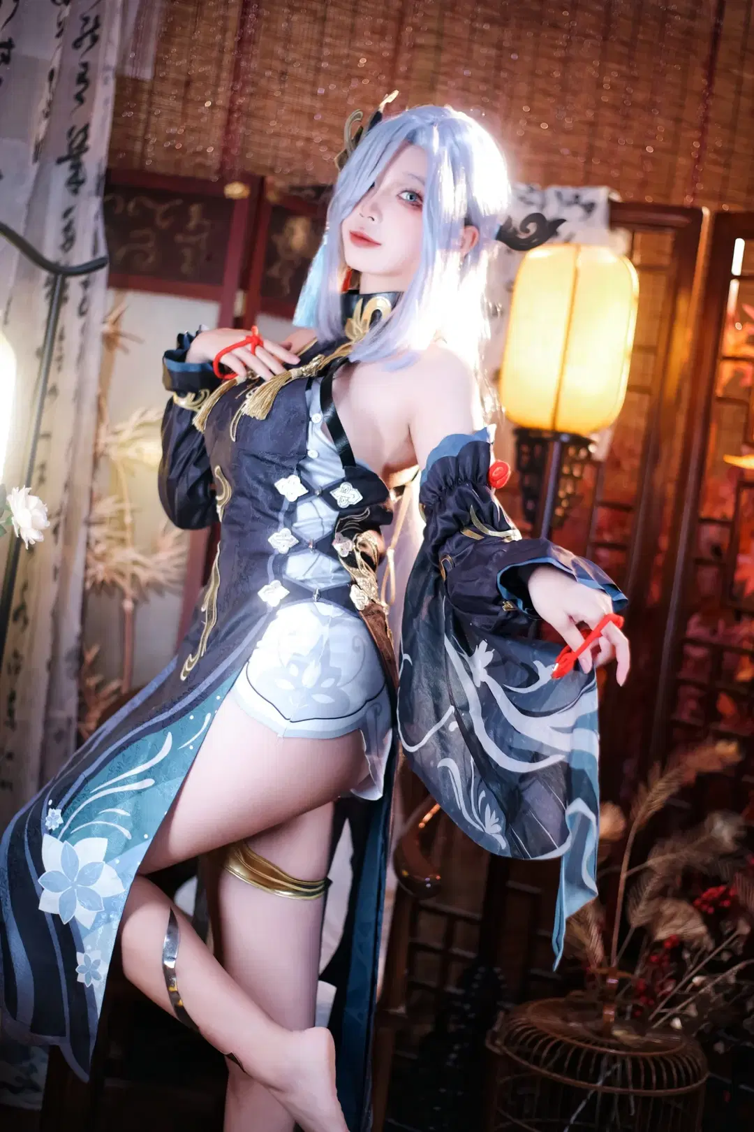 Genshin Impact, Lantern Rite, Shenhe cosplay, Cosplay photography, Frostflower Dew