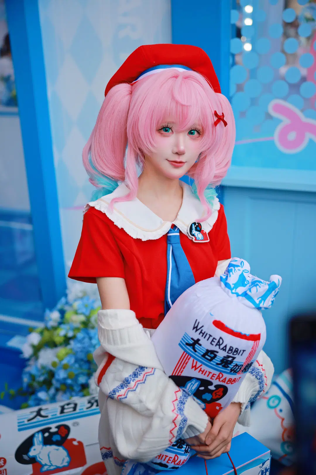 崩壊：スターレイル, イベント写真, ヒアシンシア コスプレ, ピンクのツインテール, ホワイトラビットキャンディ