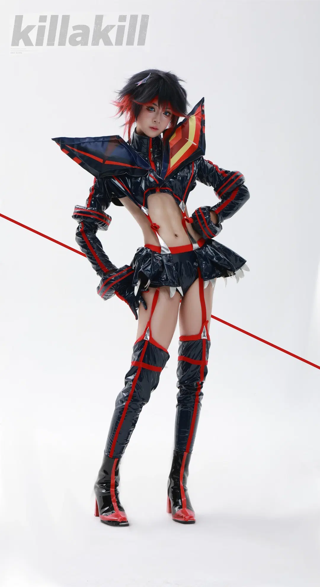 动漫cosplay, 缠流子cos, 斩服少女, 战斗服cos, 双斩少女