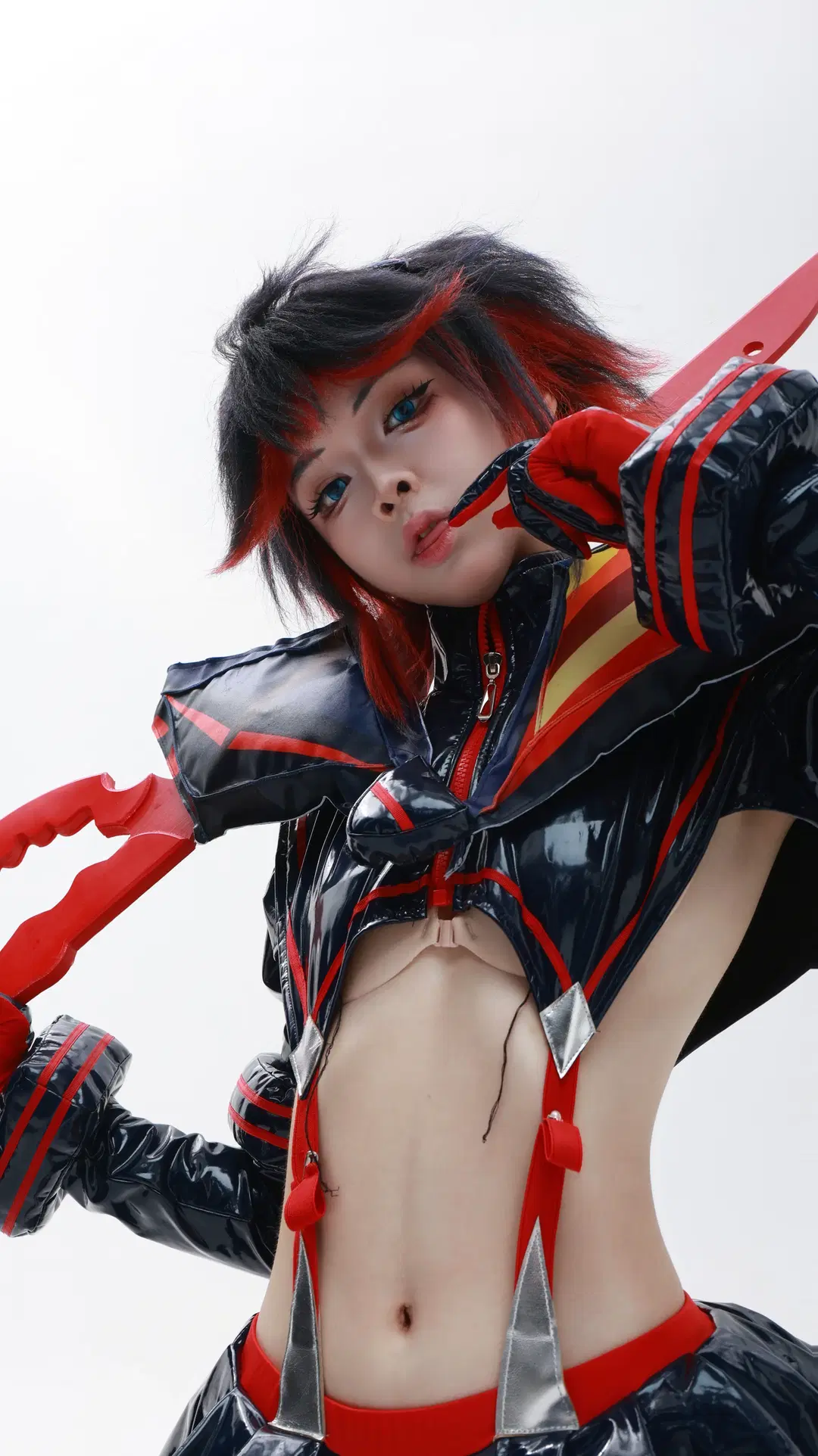 缠流子cos, 斩服少女, 冷门cos, 战斗服cos, 红黑挑染