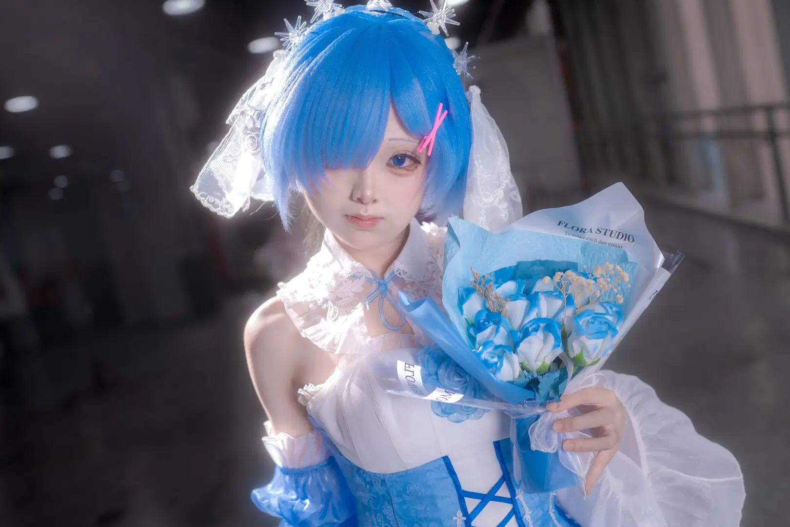 【レム コスプレ】もし真実の愛の色があるならば、それはきっと青色だ - 困困糯米鼠 - 2枚目