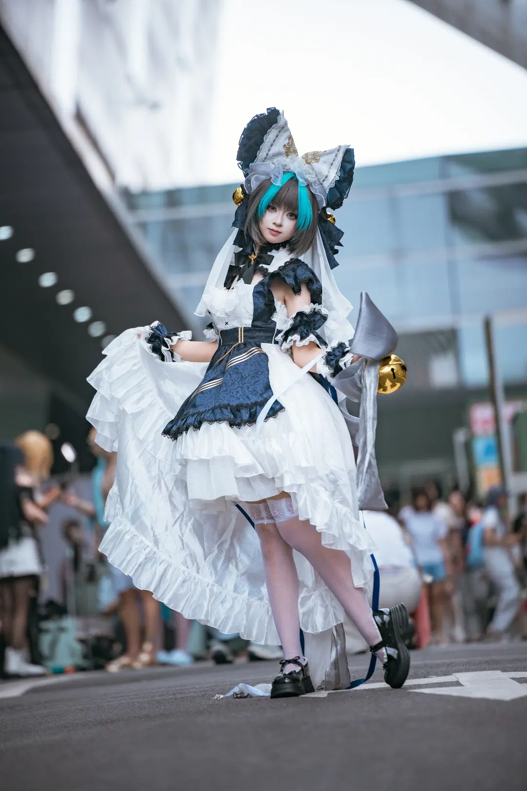 Cheshire Cosplay, Azur Lane, Convention photos, White stockings, Cat head