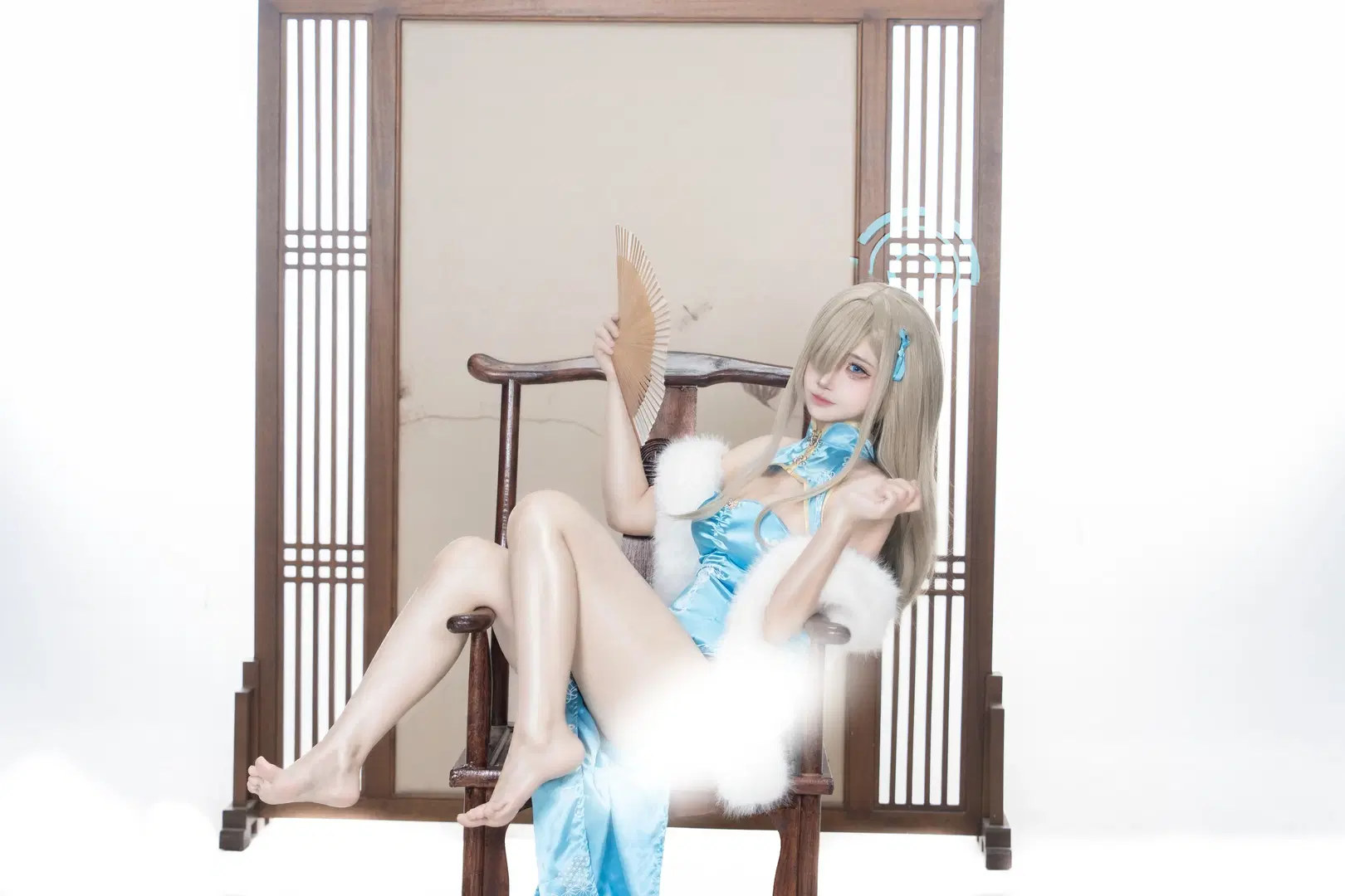 cosplay, Blue Archive, Qipao, Asuna cosplay, Blonde onee-san