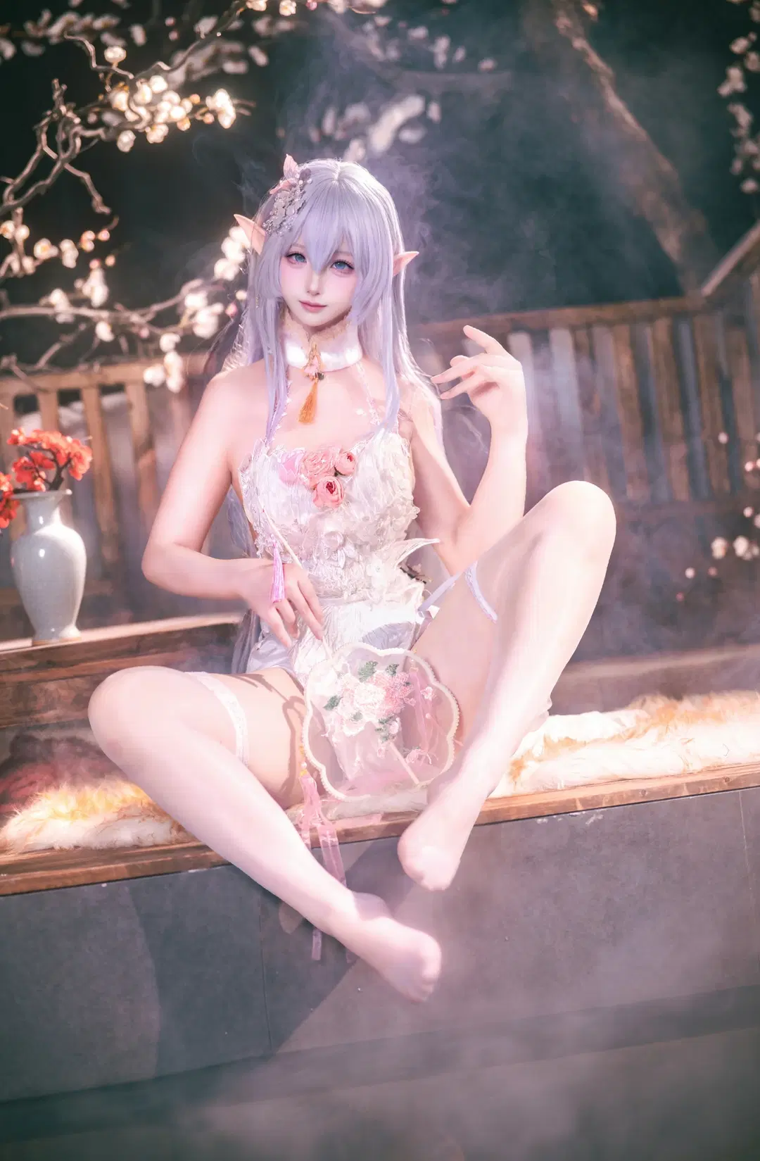 碧蓝航线, 二次元cosplay, 白丝, 精灵cos, 阿尔比恩cos