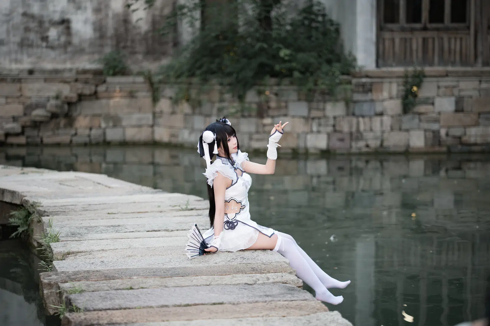 【殷紫萍cos】悬壶济世的白衣少女，在江南水乡的拍摄分享 - Xu - 第6张