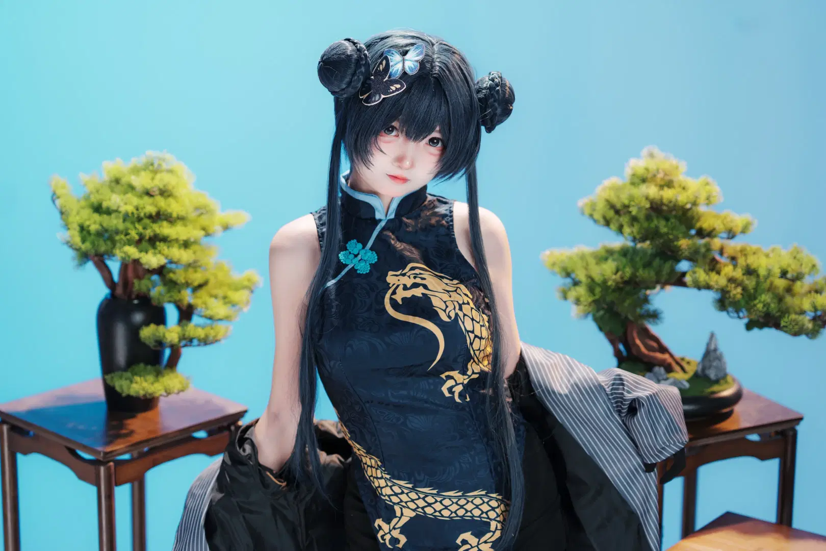 【キサキ コスプレ】黒ストッキングのチャイナドレスと新中華様式の調和 - 乌龙茶茶 - 2枚目