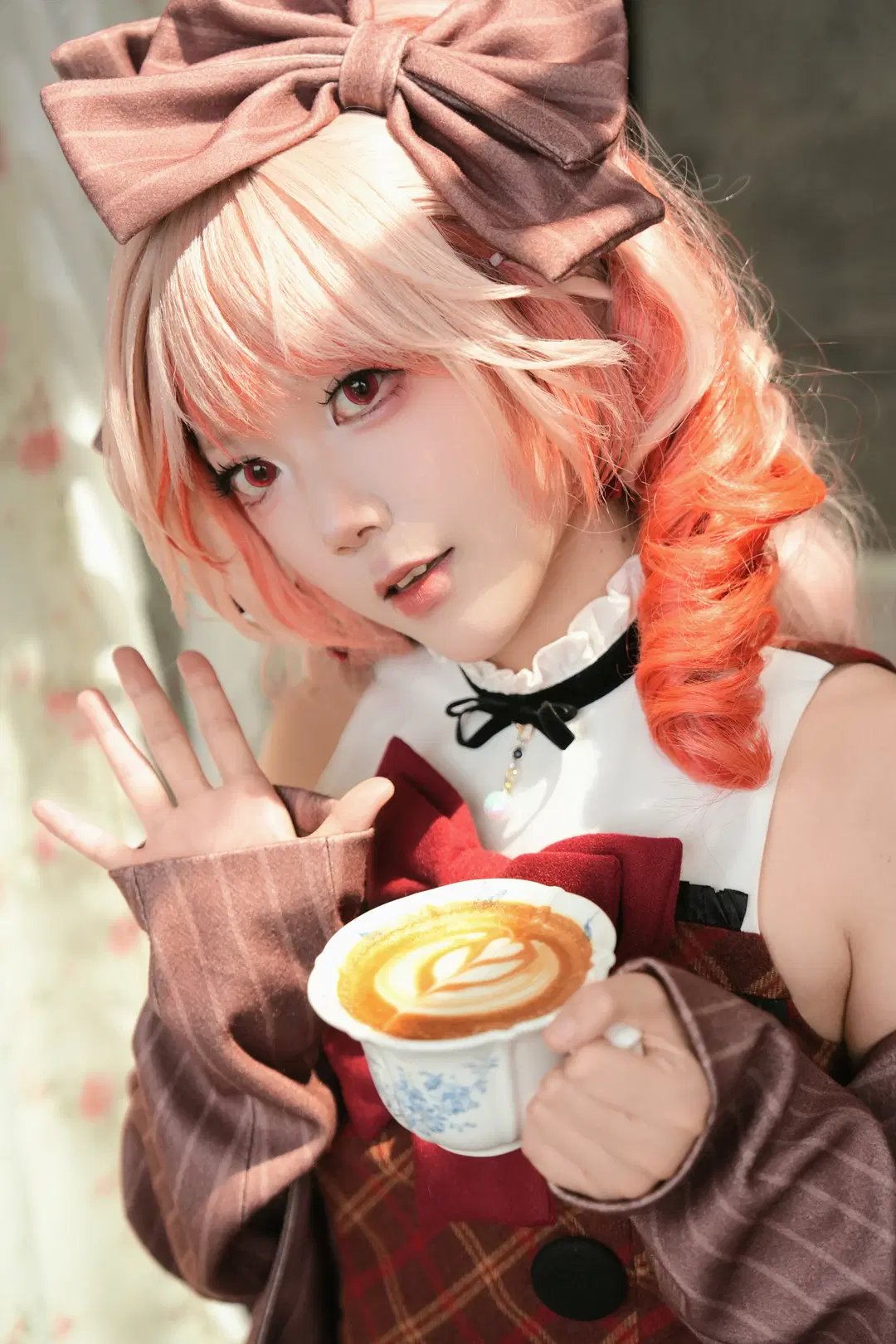 二次元摄影, 明日方舟, cosplay正片, 萌萌香cos, 复古咖啡馆