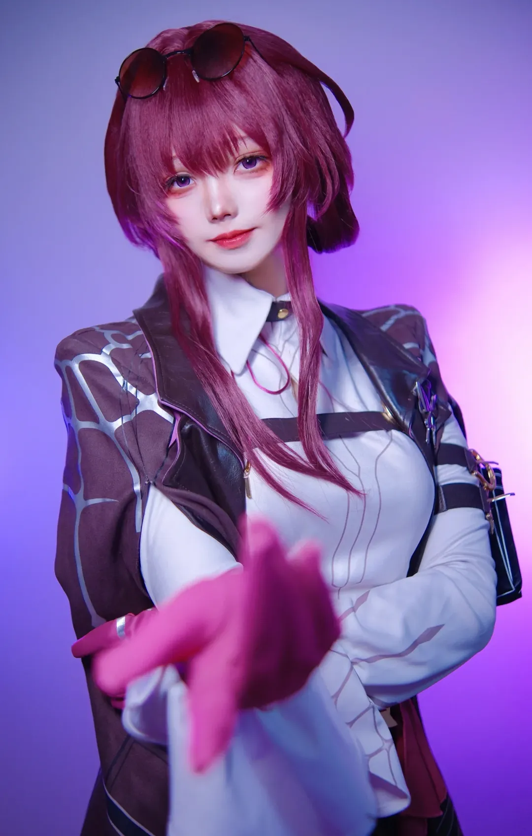 cosplay, 崩壞星穹鐵道, 卡芙卡cos, 紫色氛圍, 紅髮