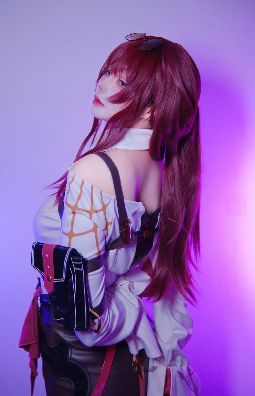 cosplay, 崩坏星穹铁道, 卡芙卡cos, 紫色氛围, 红发 - 第2张