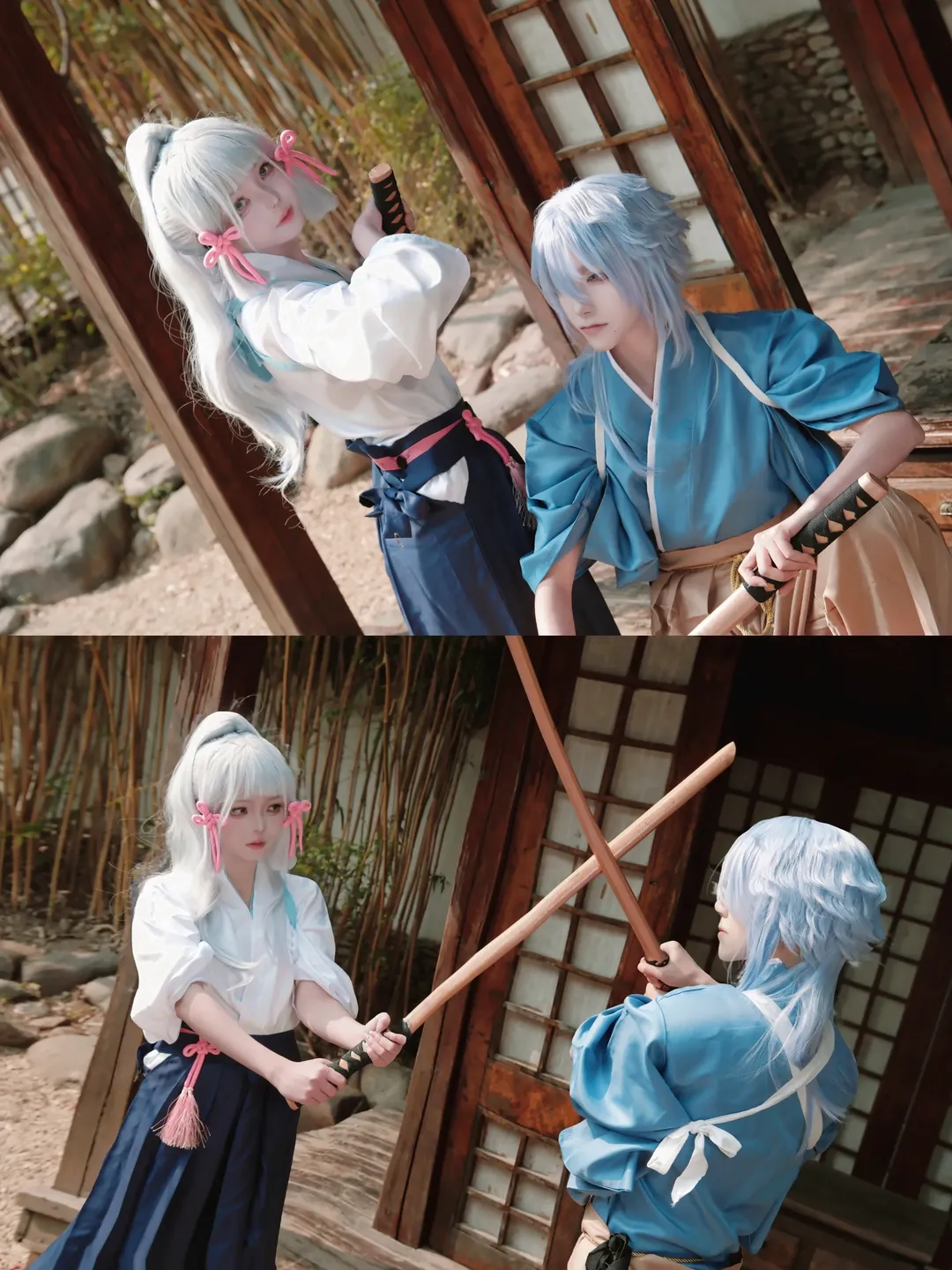 原神, 神里绫华cos, 古风庭院, 神里绫人cos, 剑道服日常 - 第2张