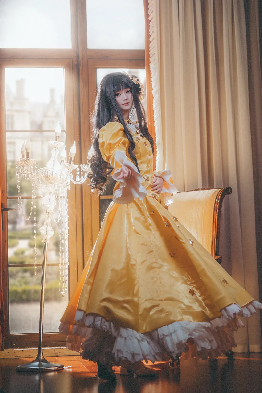 魔法少女樱, 二次元cos, 知世cos, 复古洋装, 星星礼服 - 第4张