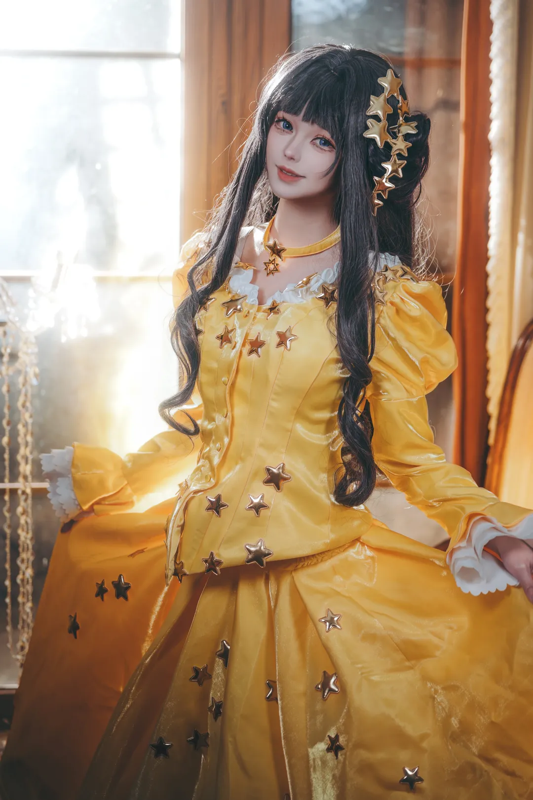 魔法少女樱, 二次元cos, 知世cos, 复古洋装, 星星礼服