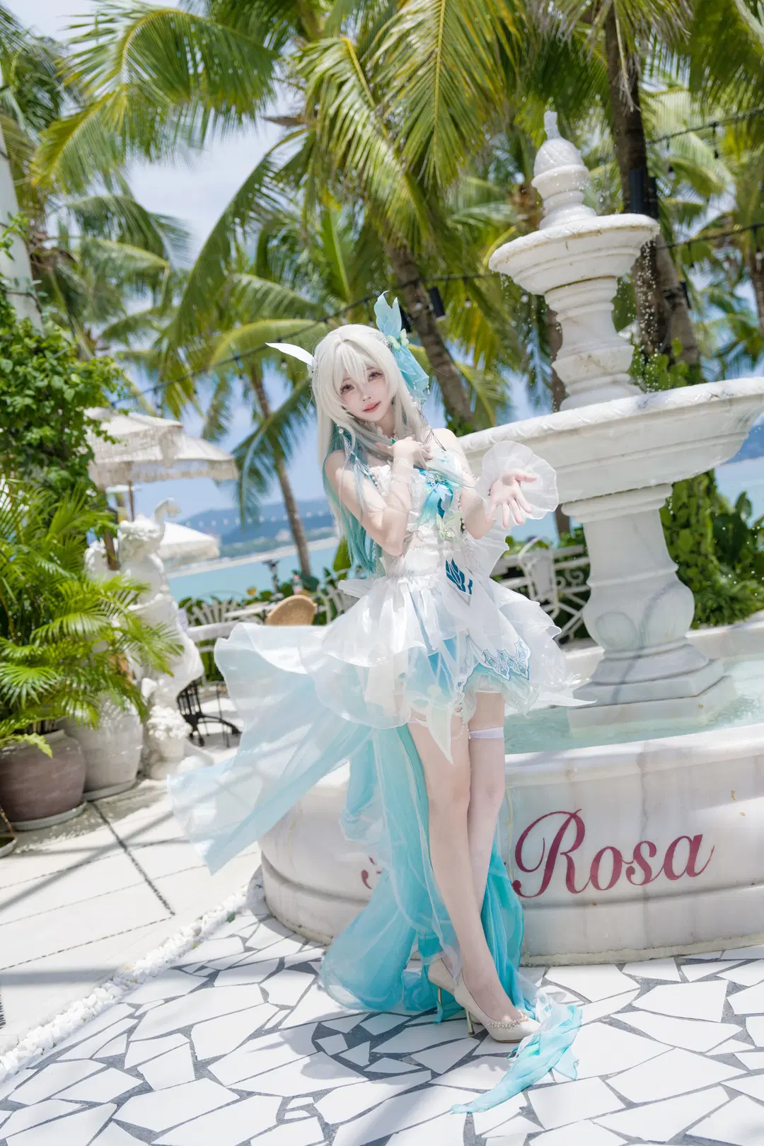 cosplay, 崩坏星穹铁道, 流萤cos, 丝袜, 三亚旅拍