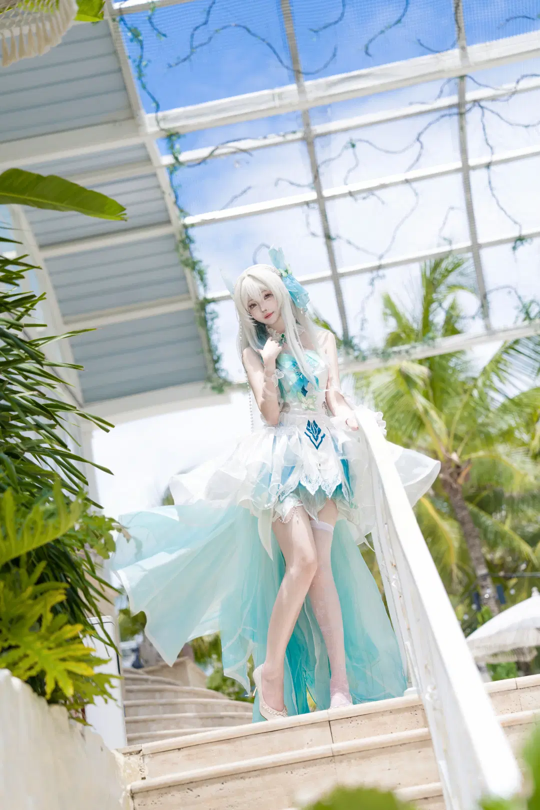 【流萤cos】三亚的晴空与海风，重现崩坏星穹铁道的流萤逐光 - 丝v丝 - 第2张