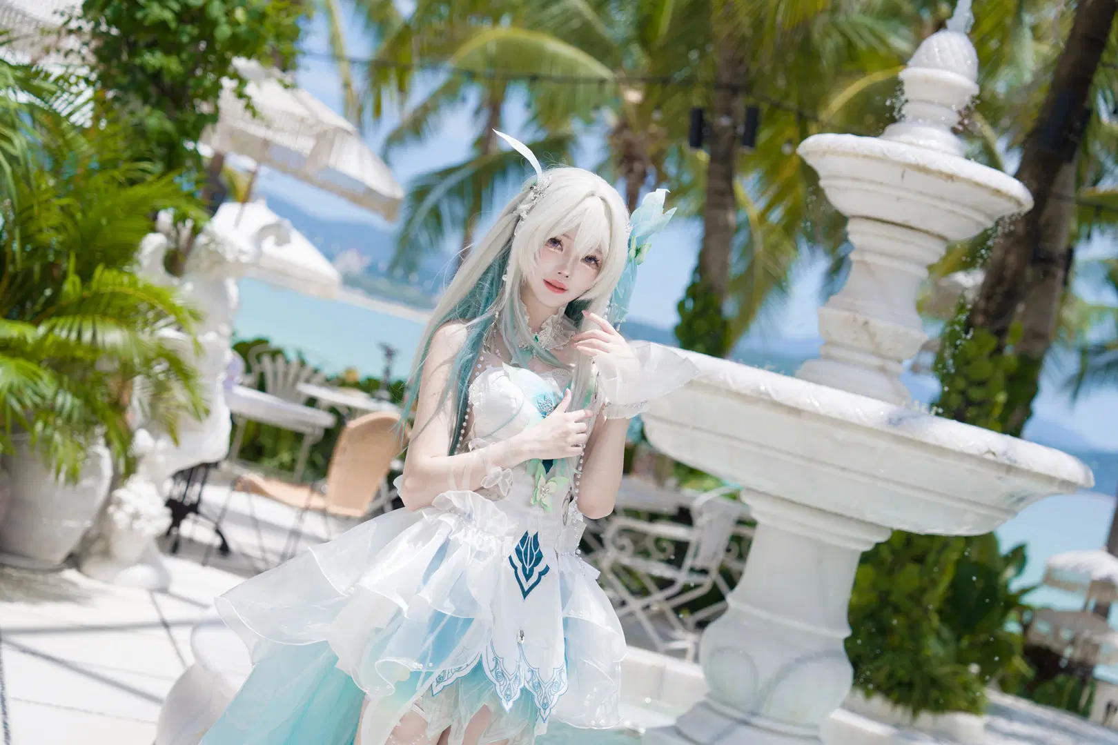 【流萤cos】三亚的晴空与海风，重现崩坏星穹铁道的流萤逐光 - 丝v丝 - 第5张