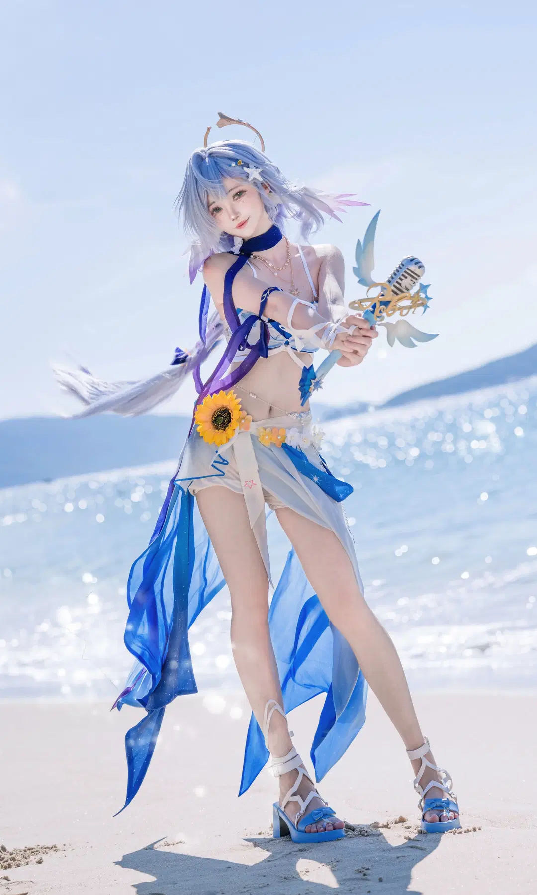 崩坏星穹铁道, 知更鸟cos, 海边cosplay, 夏日cos, 晴歌cos