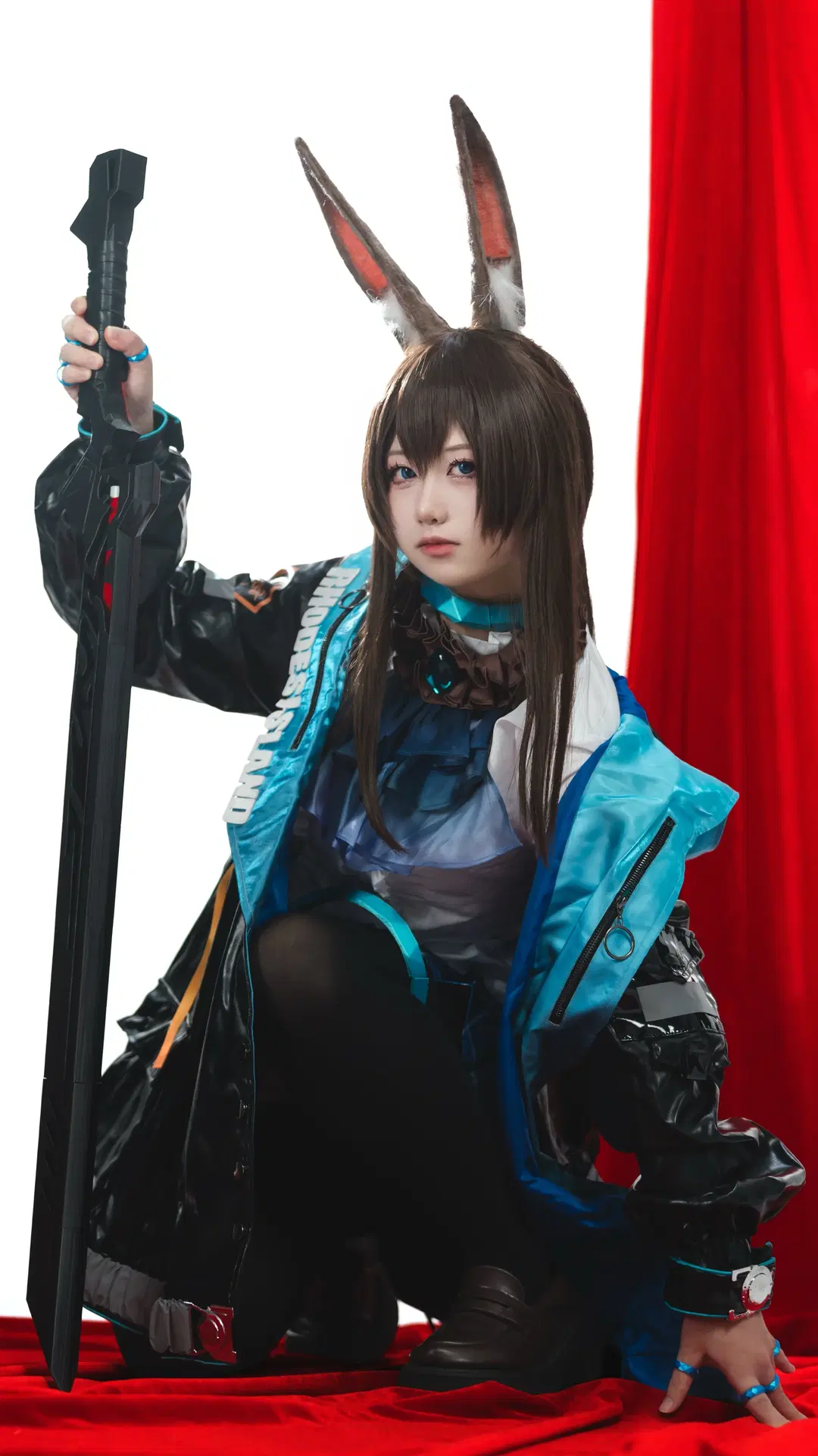 二次元コスプレ, アークナイツ, アーミヤ コスプレ, うさ耳, ストッキング