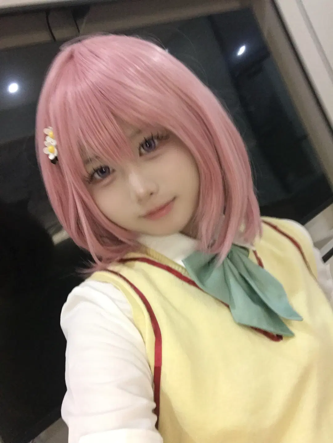 粉发少女, 校园风cos, 日常cosplay, 梦梦cos, 出包王女