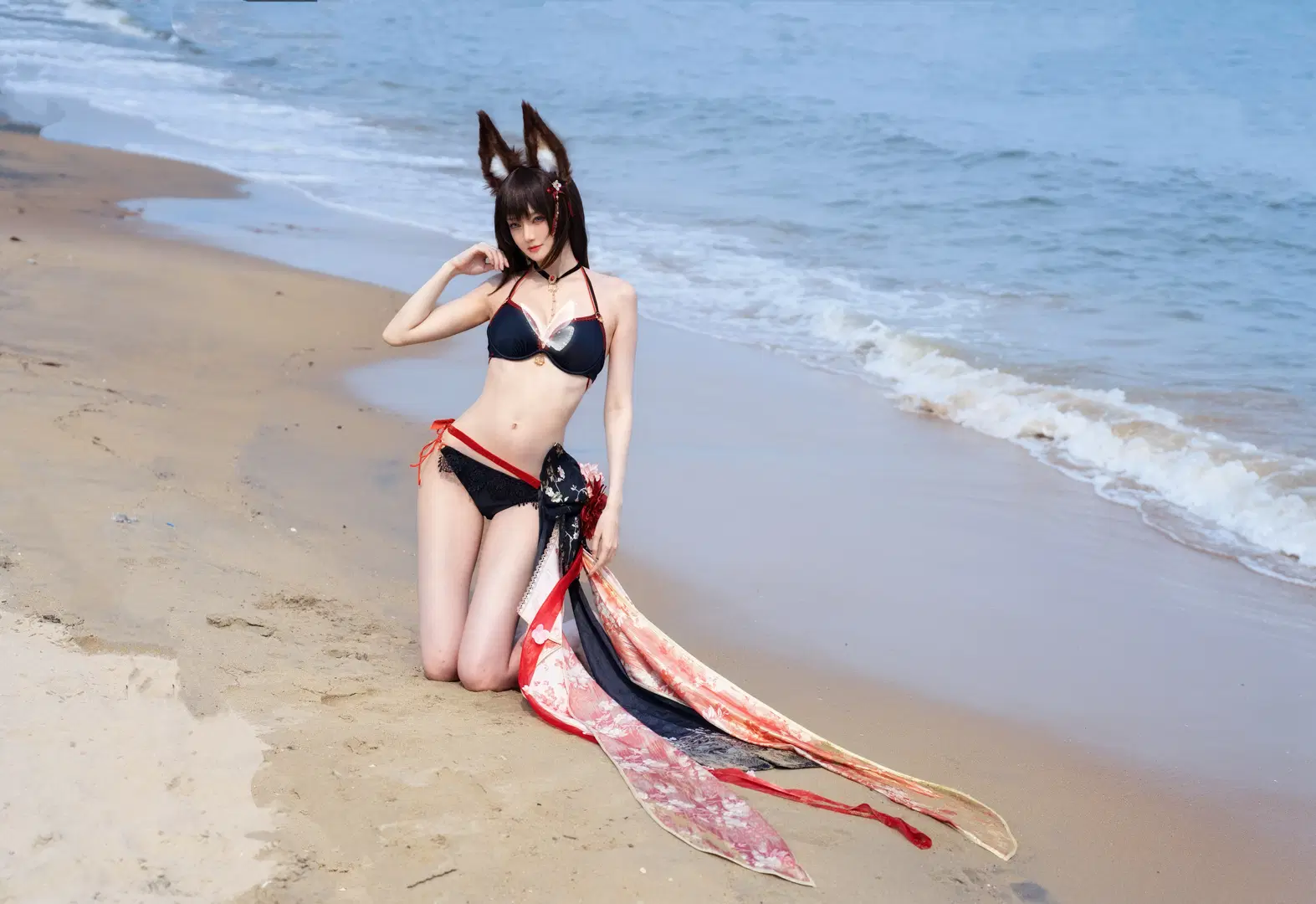 【天城 コスプレ】『アズールレーン』天城のビーチ水着スタイル - 只要三分糖 - 2枚目