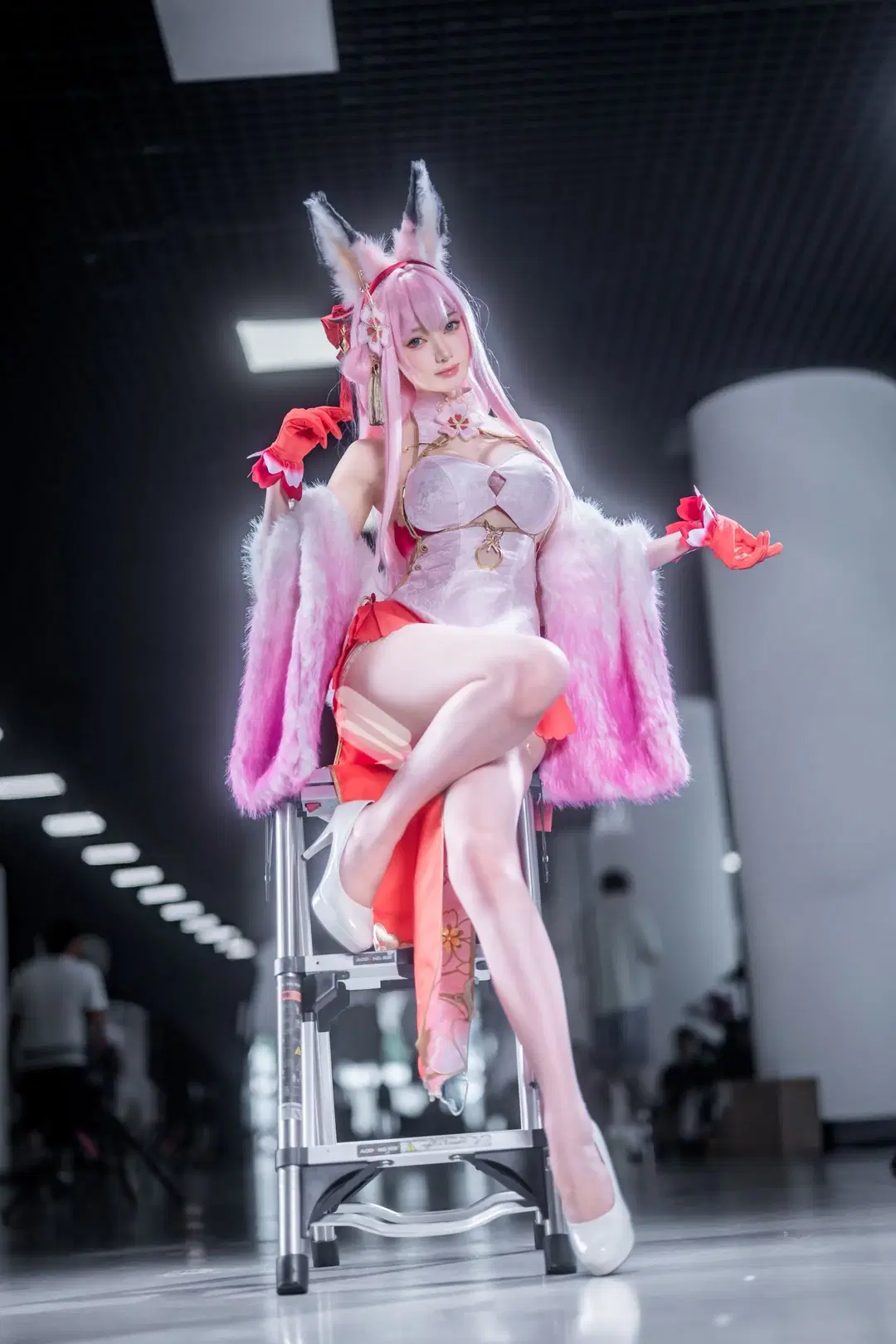 碧蓝航线, 漫展场照, 二次元cosplay, 白丝cos, 花月cos