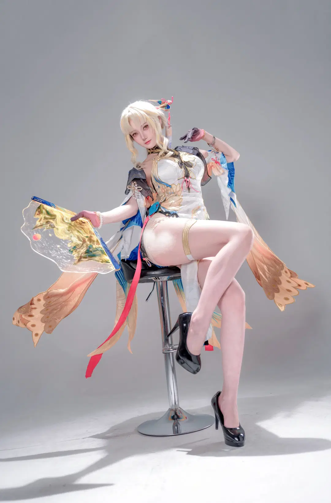 鸣潮, cosplay正片, 国风旗袍, 丝袜, 穗穗cos