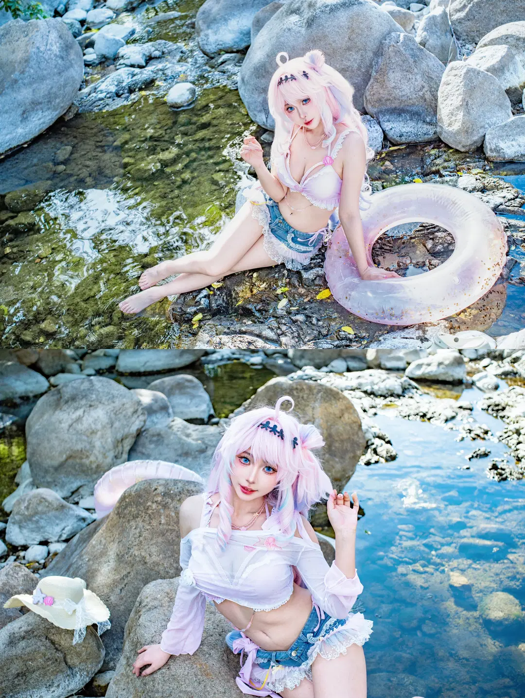 【Denia Cosplay】Wuthering Waves: Summer Limited Swimsuit Cosplay Photo Set Sharing by 租客的鱼 - Image 2