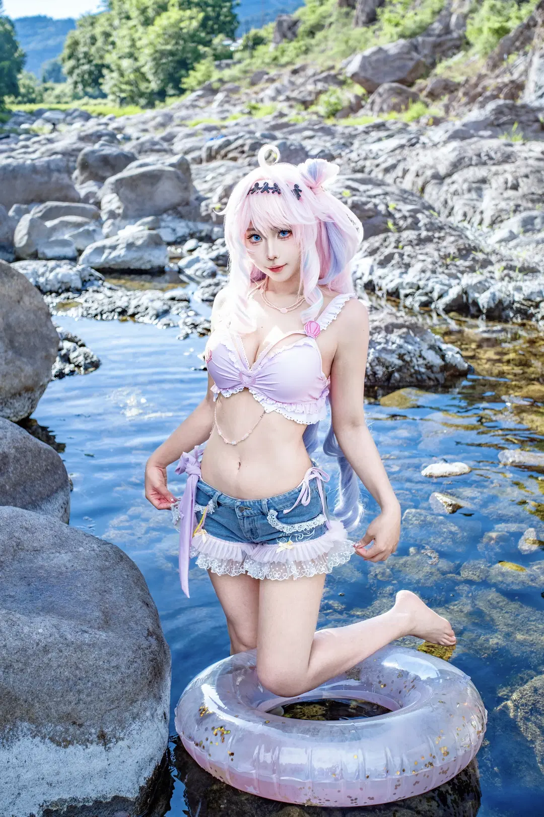 【Denia Cosplay】Wuthering Waves: Summer Limited Swimsuit Cosplay Photo Set Sharing by 租客的鱼 - Image 3