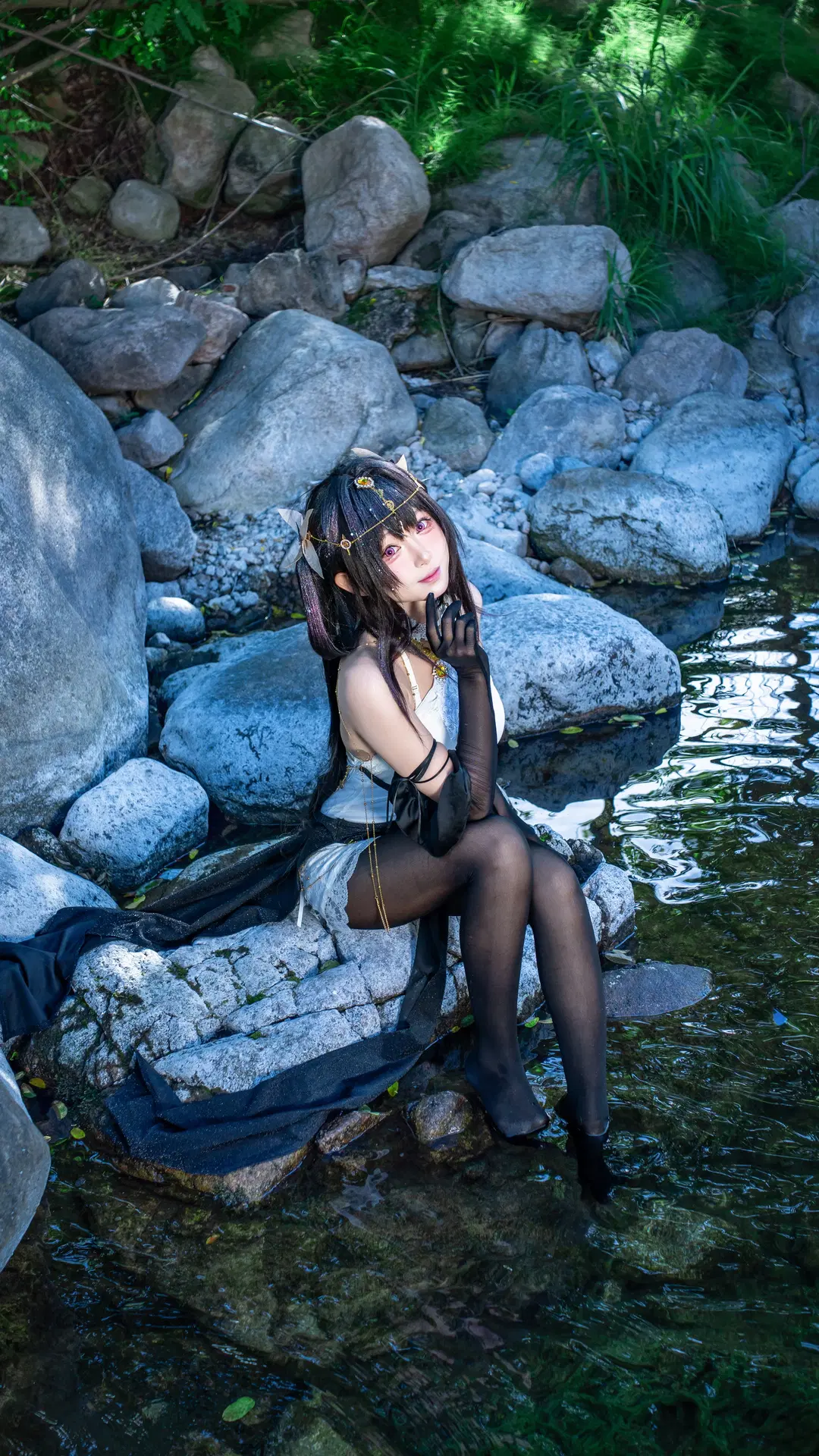 碧藍航線, 二次元cosplay, 鎮海cos, 黑絲, 戶外人像攝影