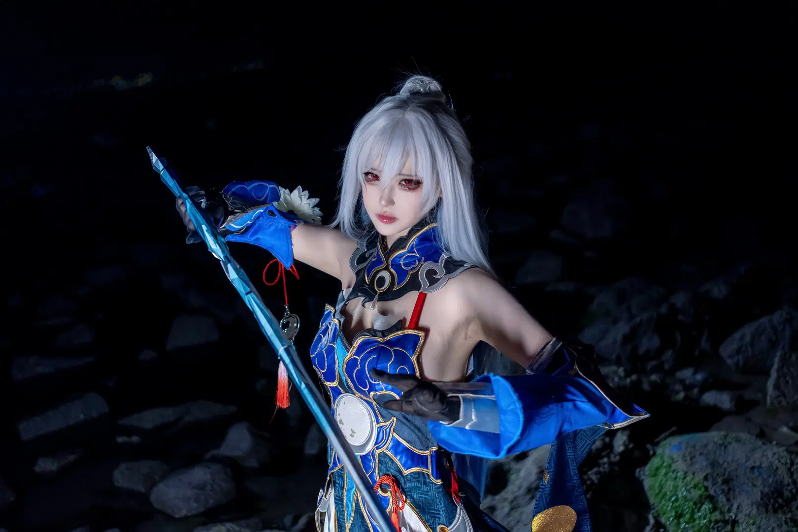 【鏡流 コスプレ】『崩壊：スターレイル』羅浮の剣首 古風コスプレ 夜景ポートレート - 租客的鱼 - 6枚目