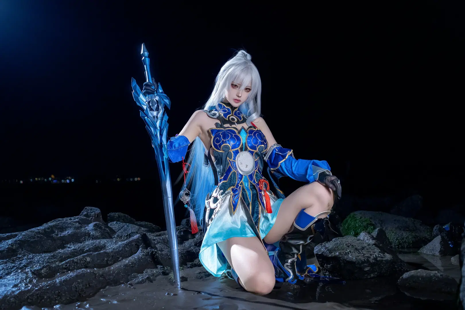 【鏡流 コスプレ】『崩壊：スターレイル』羅浮の剣首 古風コスプレ 夜景ポートレート - 租客的鱼 - 7枚目
