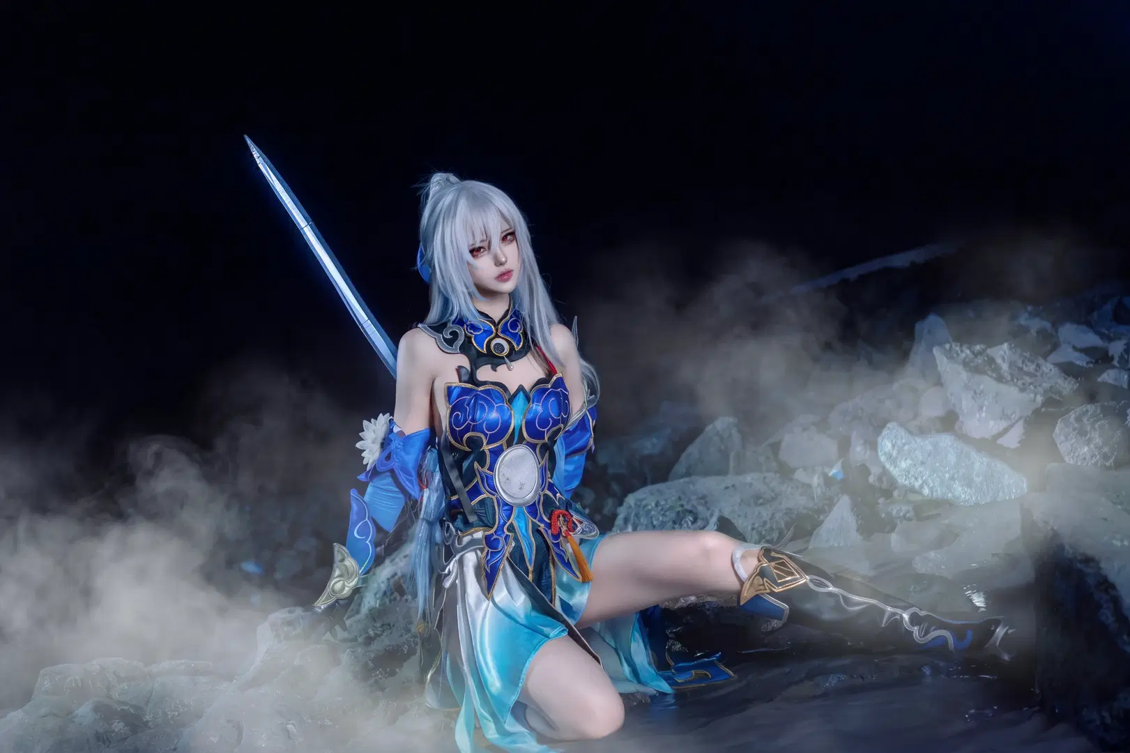 【鏡流 コスプレ】『崩壊：スターレイル』羅浮の剣首 古風コスプレ 夜景ポートレート - 租客的鱼 - 8枚目