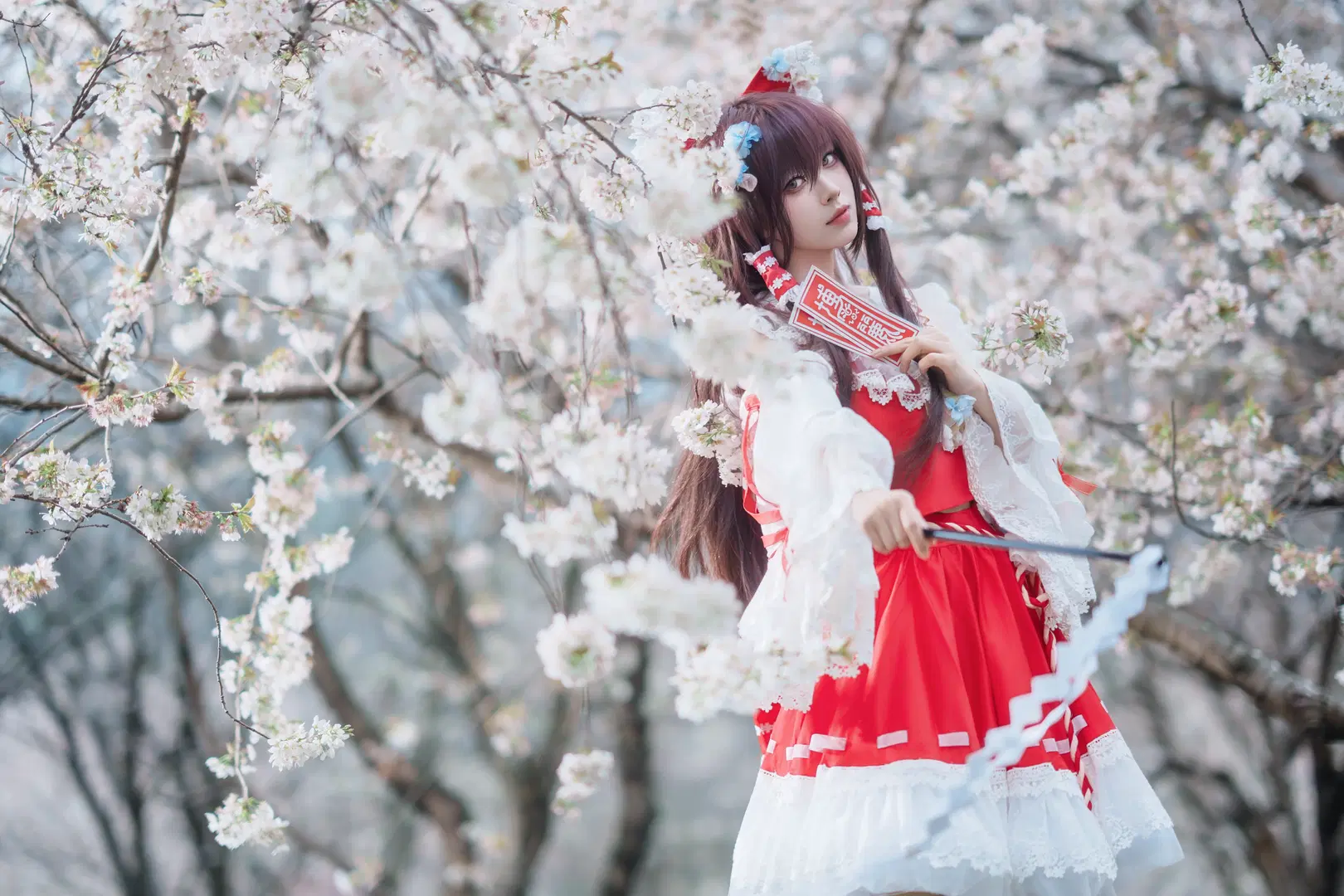 博丽灵梦cos, 东方Project, 樱花cos, 车万cos, 巫女摄影