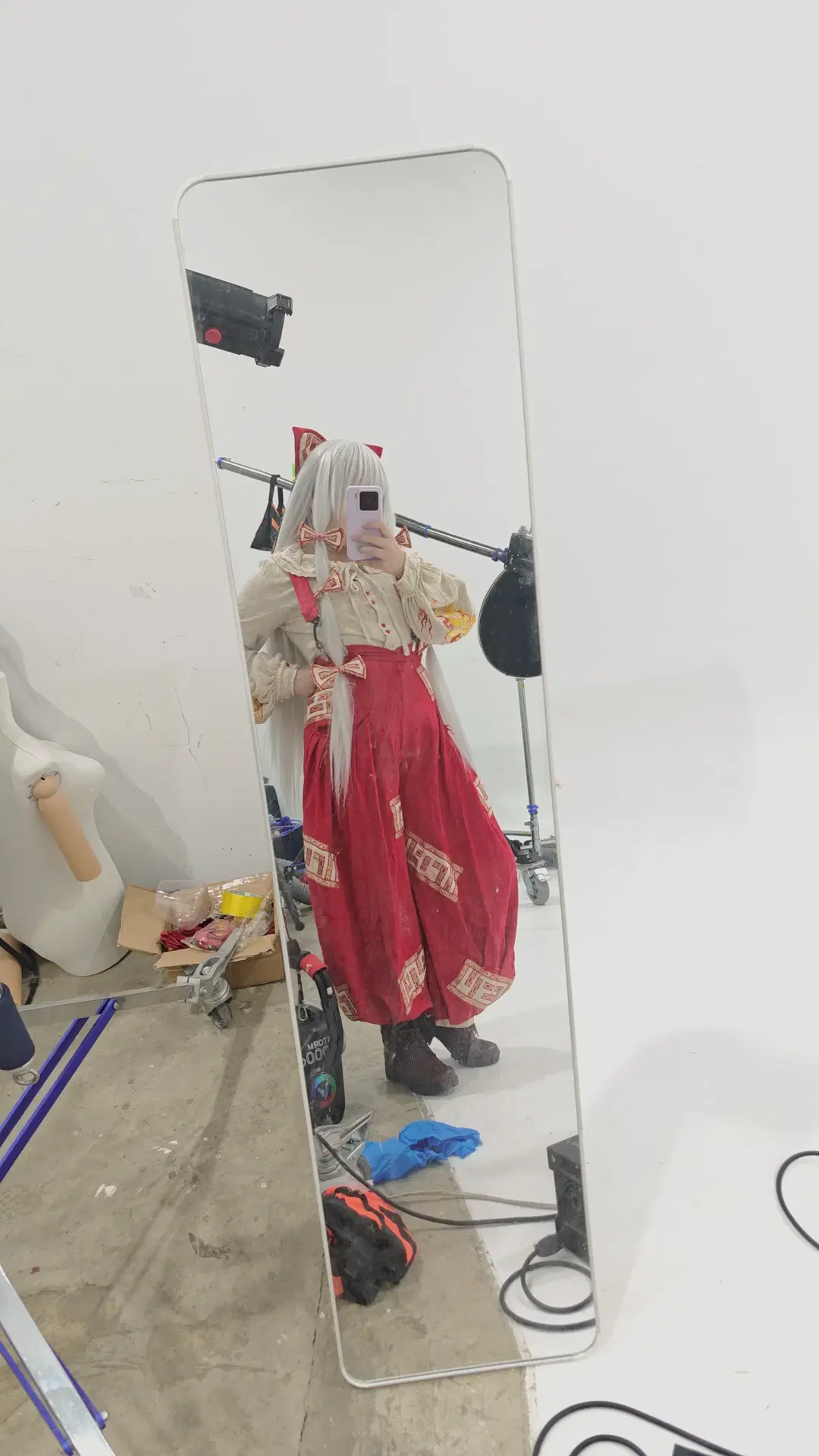 【藤原妹紅cos】東方Project 攝影棚試妝記錄 - 暮山紫薯 - 第3張