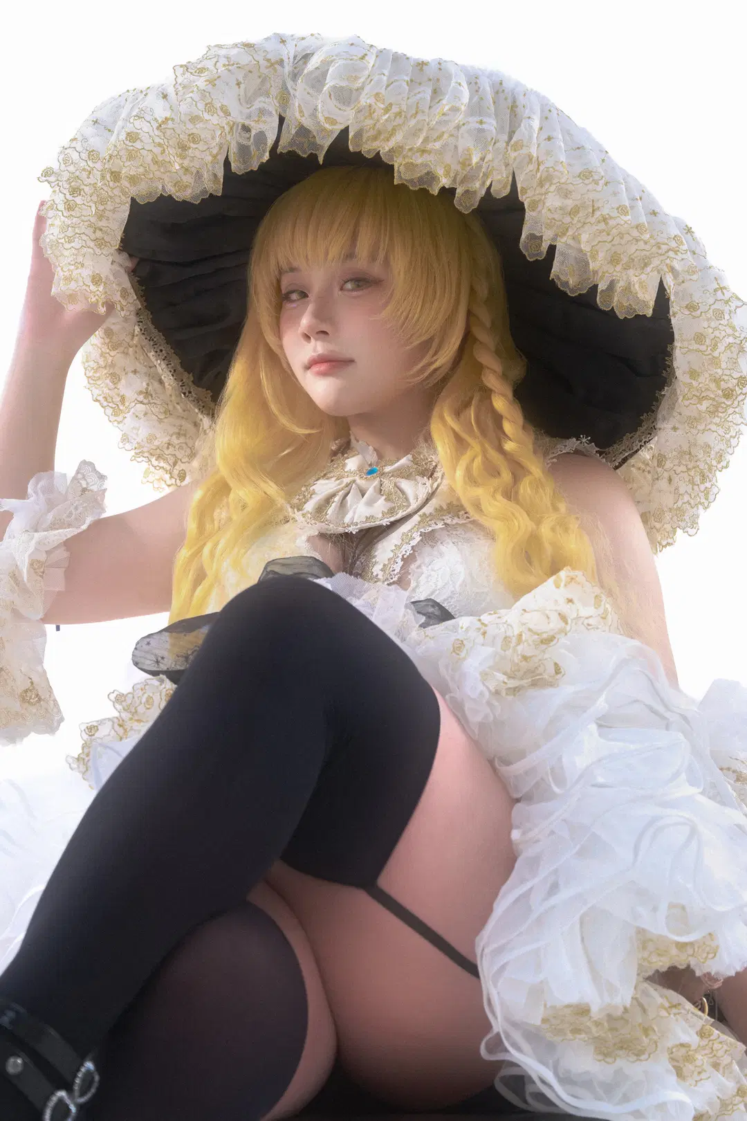 东方Project, 雾雨魔理沙cos, 黑丝, 绘画参考, 女巫cos