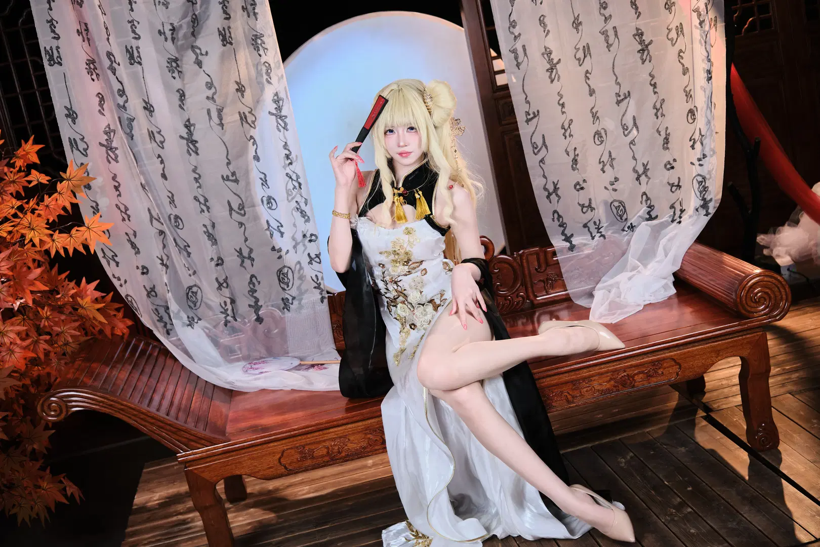 胜利女神：妮姬, 游戏角色扮演, 皇冠cos, 高开叉长裙, 国风棚拍