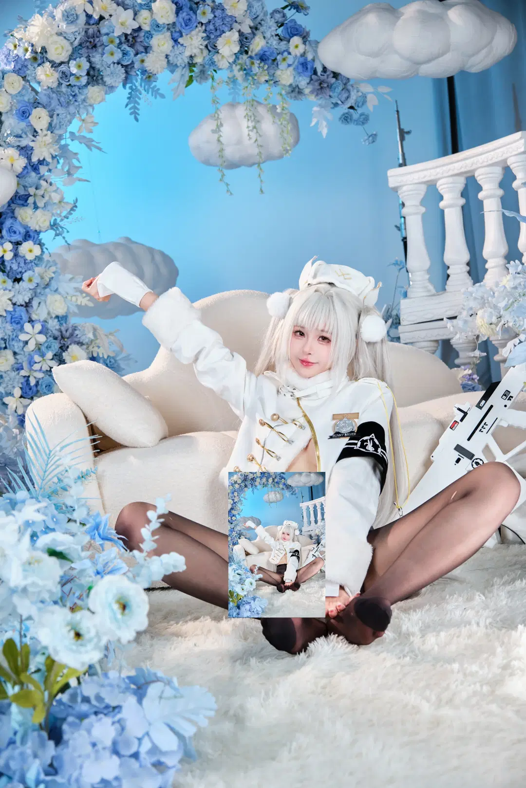 【白ウサギ コスプレ】勝利の女神：NIKKE フォーチュン・エクスプレス出発進行 - GOODLUCK好兆头 - 6枚目