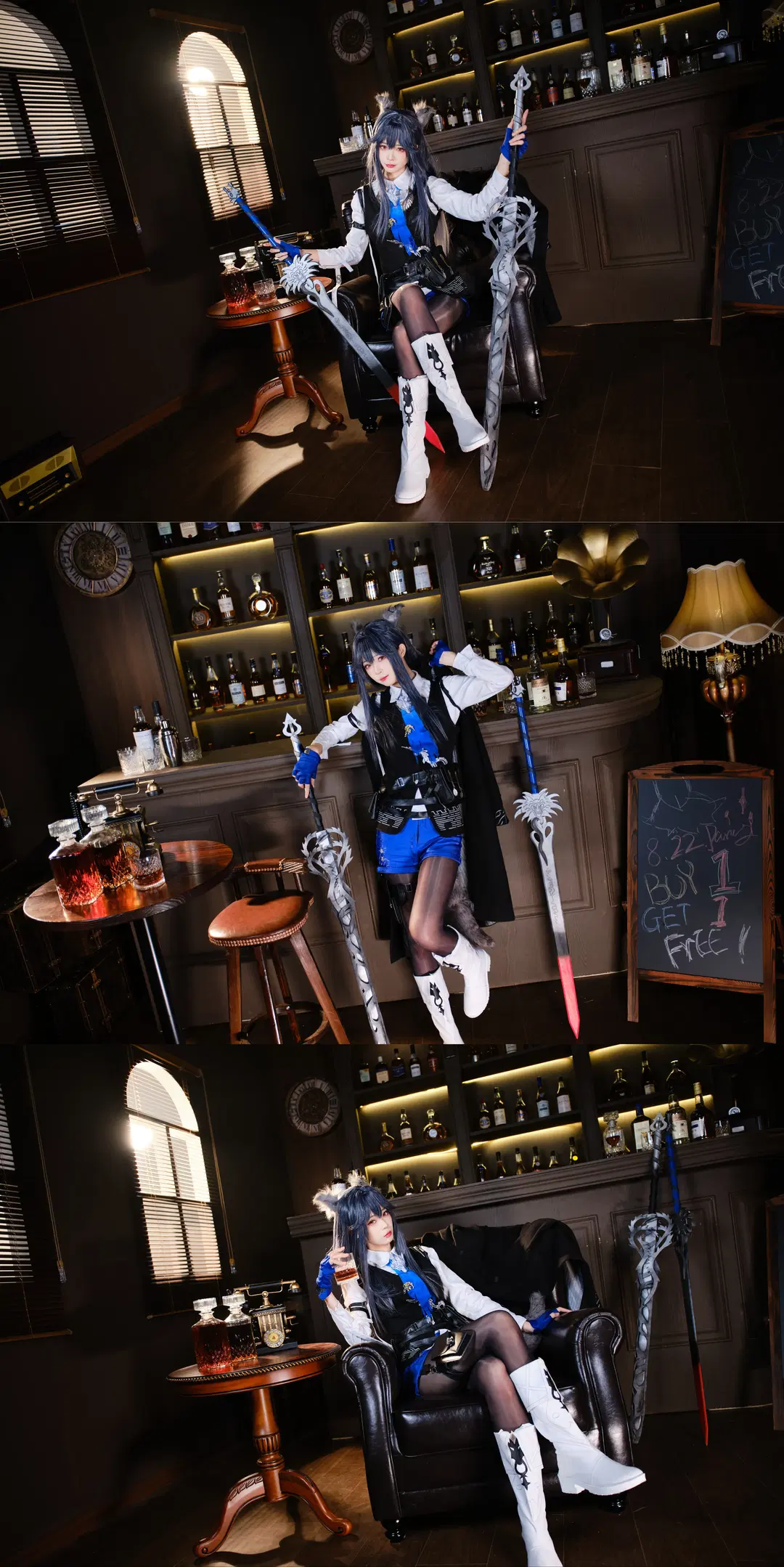 [Texas the Omertosa cosplay] Arknights: Shadow Blade in a Vintage Bar by GOODLUCK好兆头 - Image 4