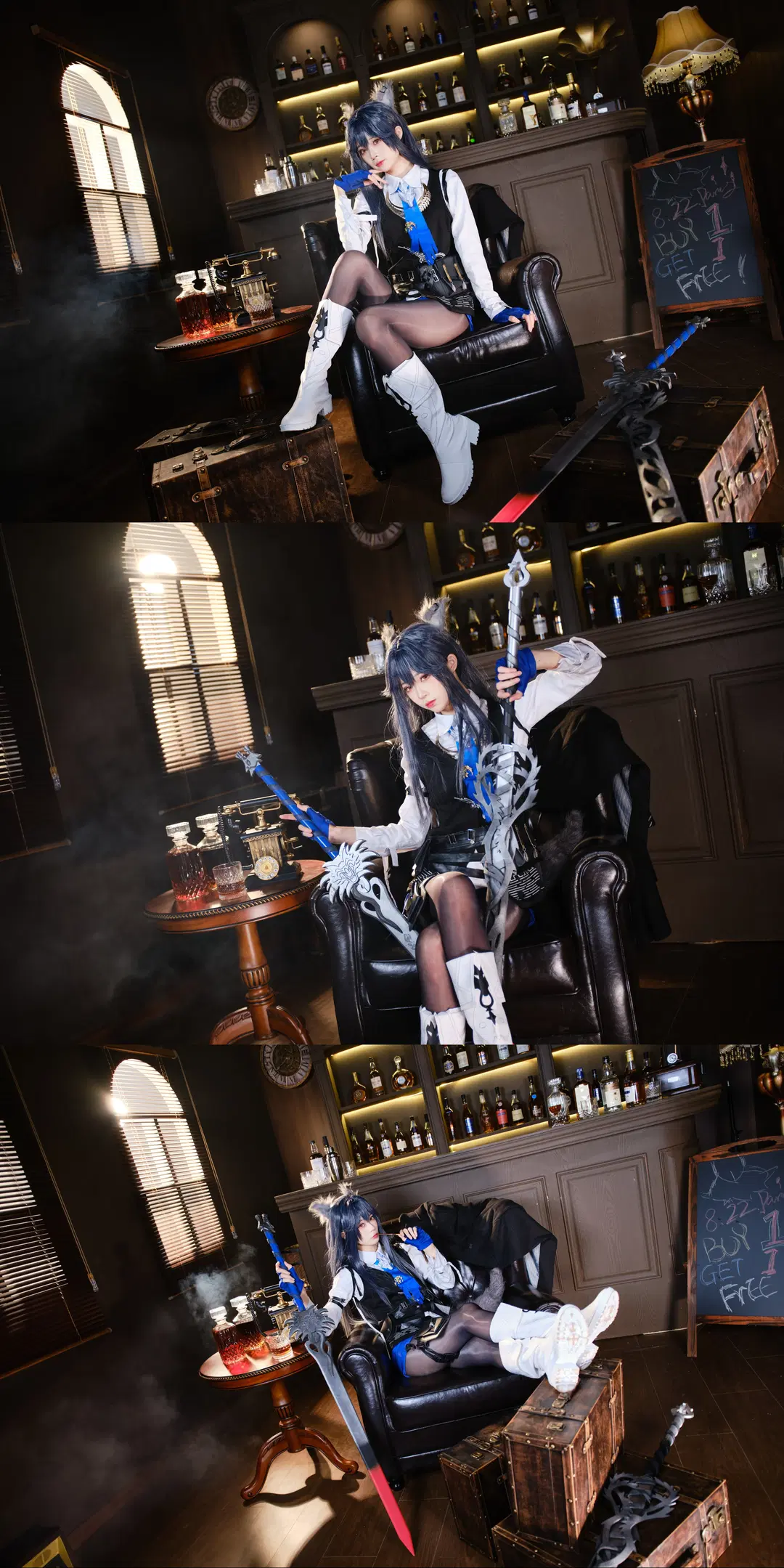 [Texas the Omertosa cosplay] Arknights: Shadow Blade in a Vintage Bar by GOODLUCK好兆头 - Image 6