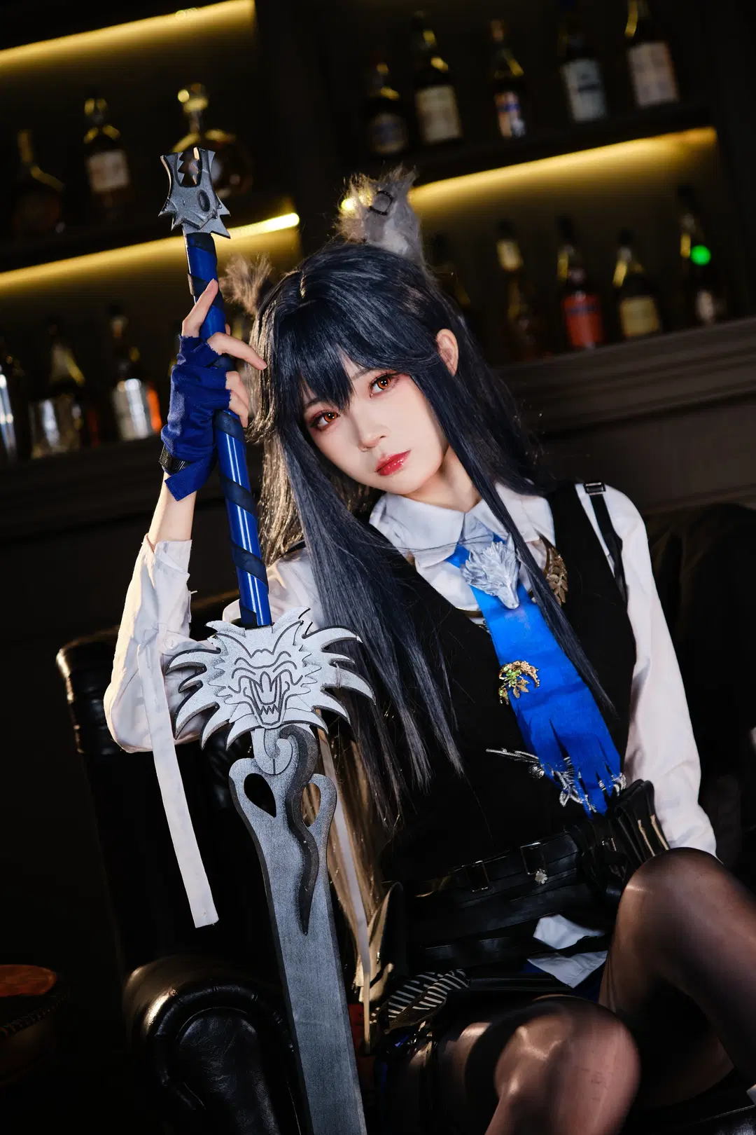 [Texas the Omertosa cosplay] Arknights: Shadow Blade in a Vintage Bar by GOODLUCK好兆头 - Image 7