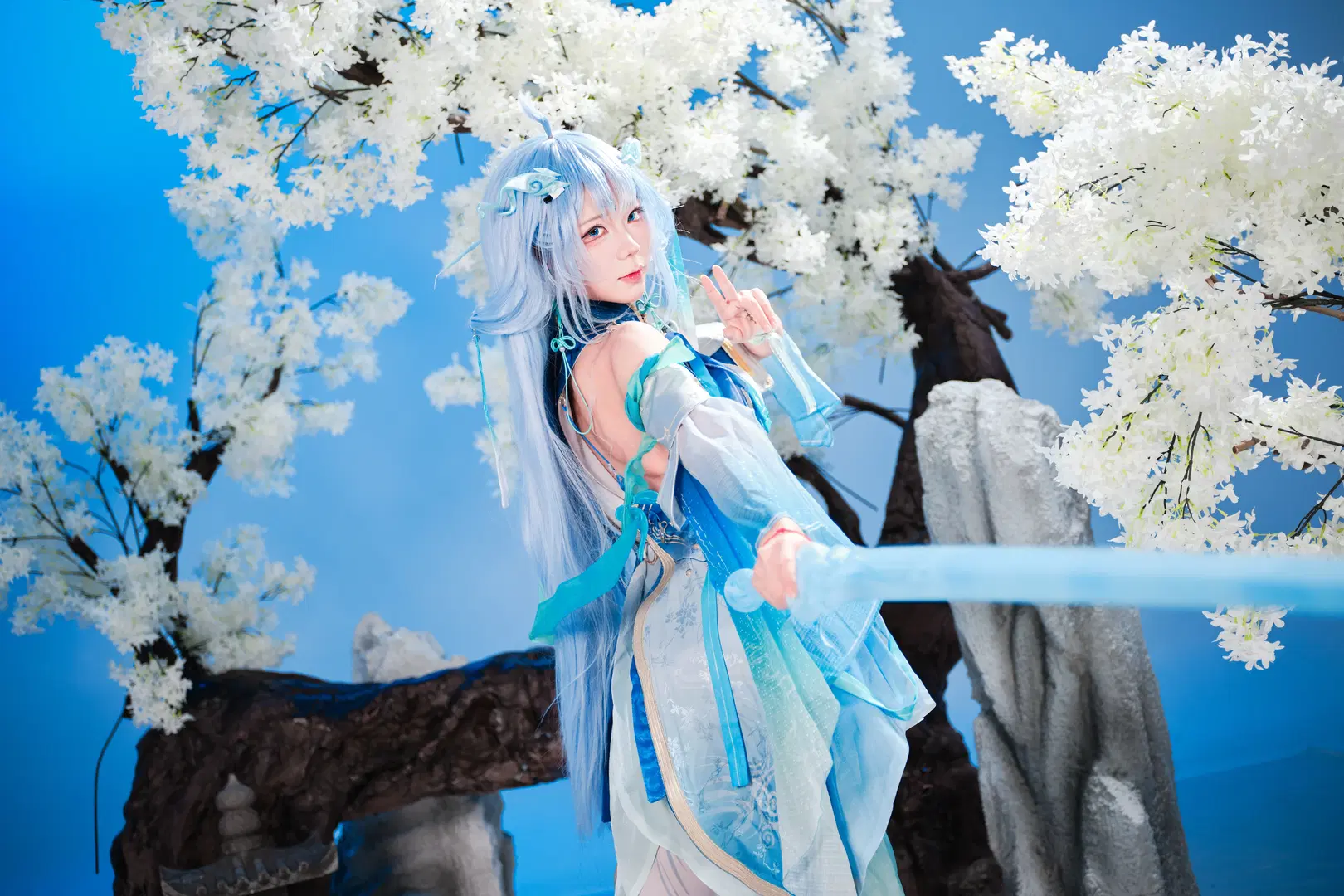 【Qingxiao cosplay】Wuthering Waves Master Qingxiao Online: Practicing Martial Arts in Horse Stances by GOODLUCK好兆头 - Image 7