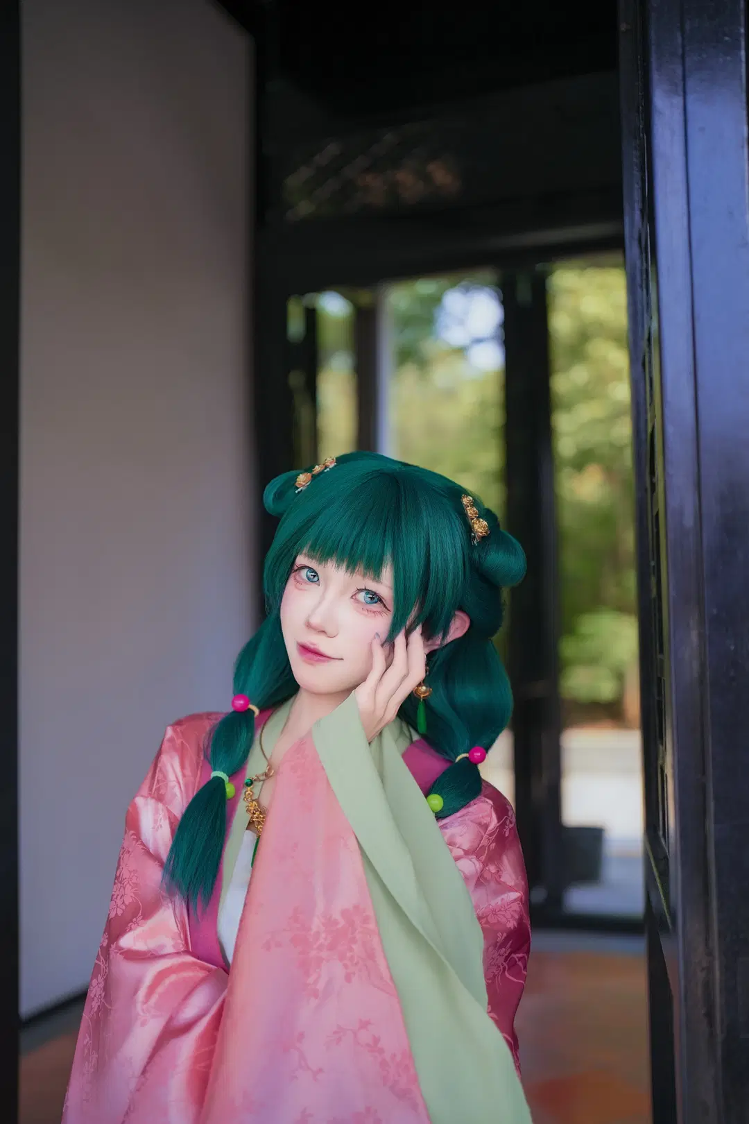 【貓貓cos】藥屋少女的綠髮小藥師，團扇與古風裙襬的碰撞 - Yui - 第2張