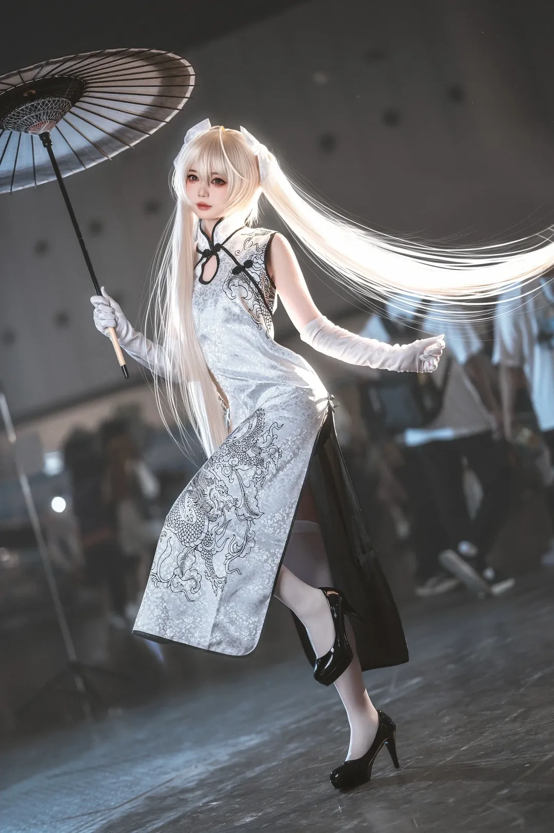 cosplay, 旗袍, 春日野穹cos, 穹妹cos, 白丝