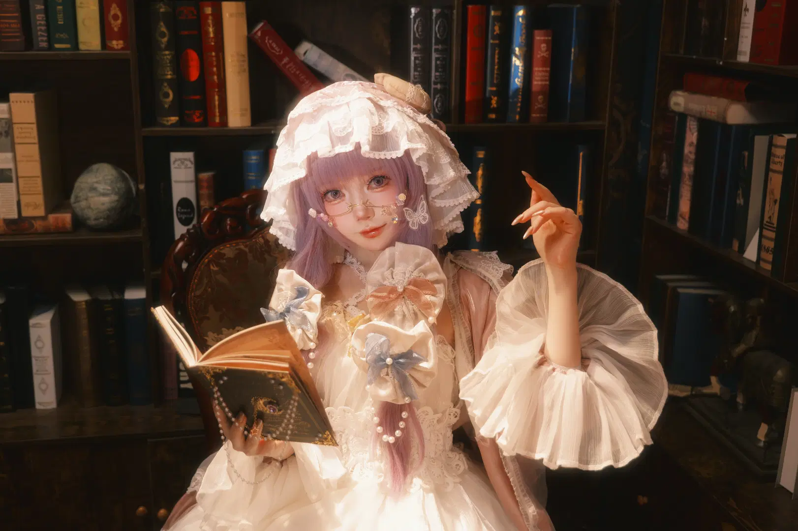 【帕秋莉cos】东方Project七曜魔女的图书馆静谧时光 - 另一个岁岁 - 第4张