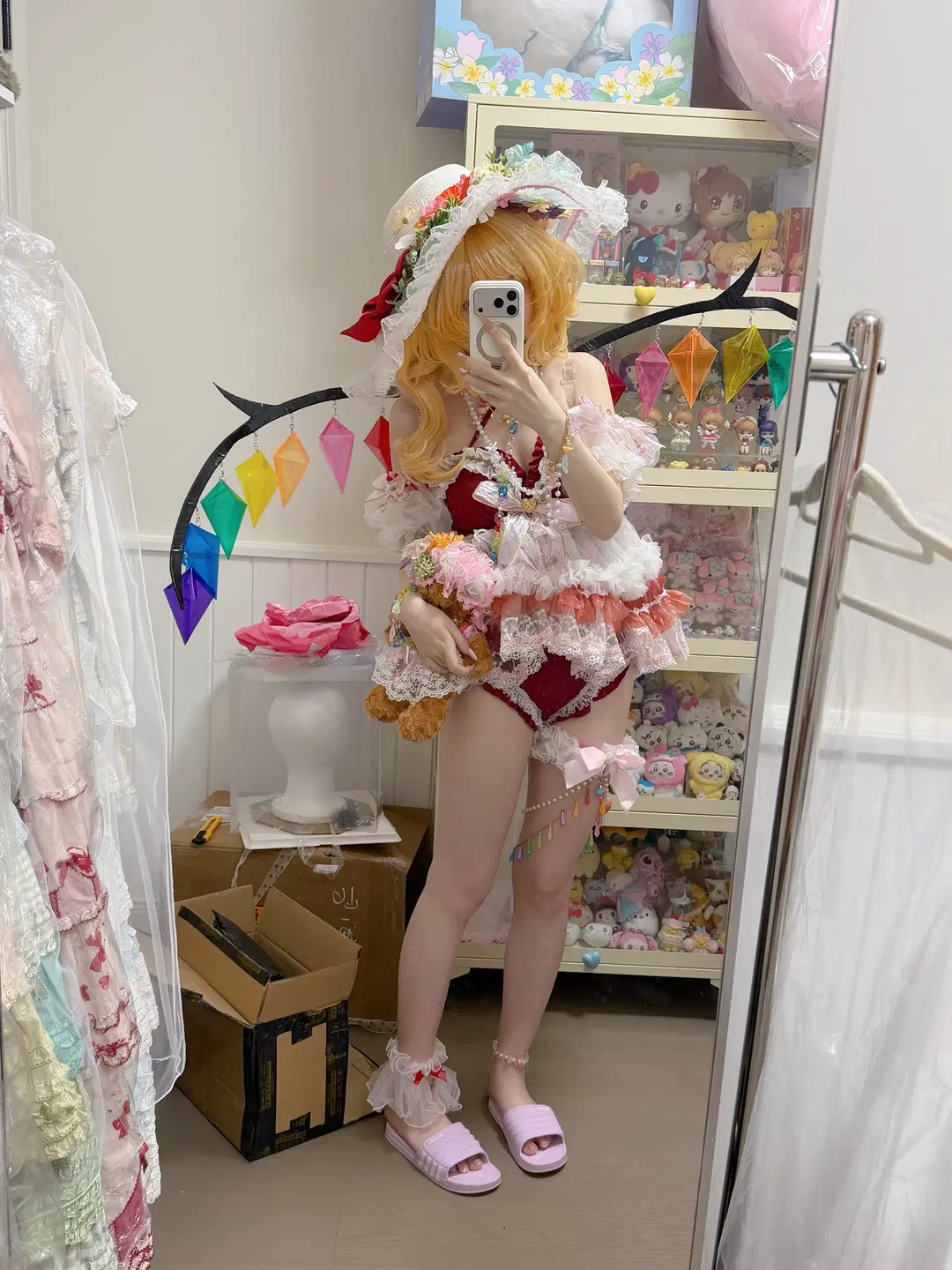 【芙兰朵露cos】东方project二设，红白蕾丝与金发小熊的华丽碰撞 - 另一个岁岁 - 第2张