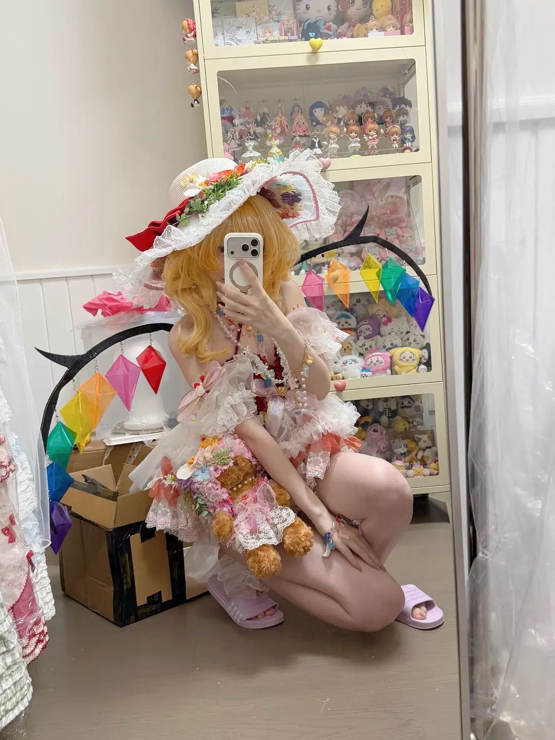 【芙兰朵露cos】东方project二设，红白蕾丝与金发小熊的华丽碰撞 - 另一个岁岁 - 第4张