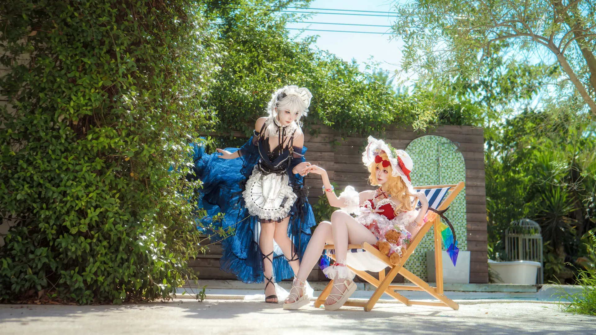 【芙兰朵露cos】东方project二小姐与女仆长夏日双人外景 - 另一个岁岁 - 第2张