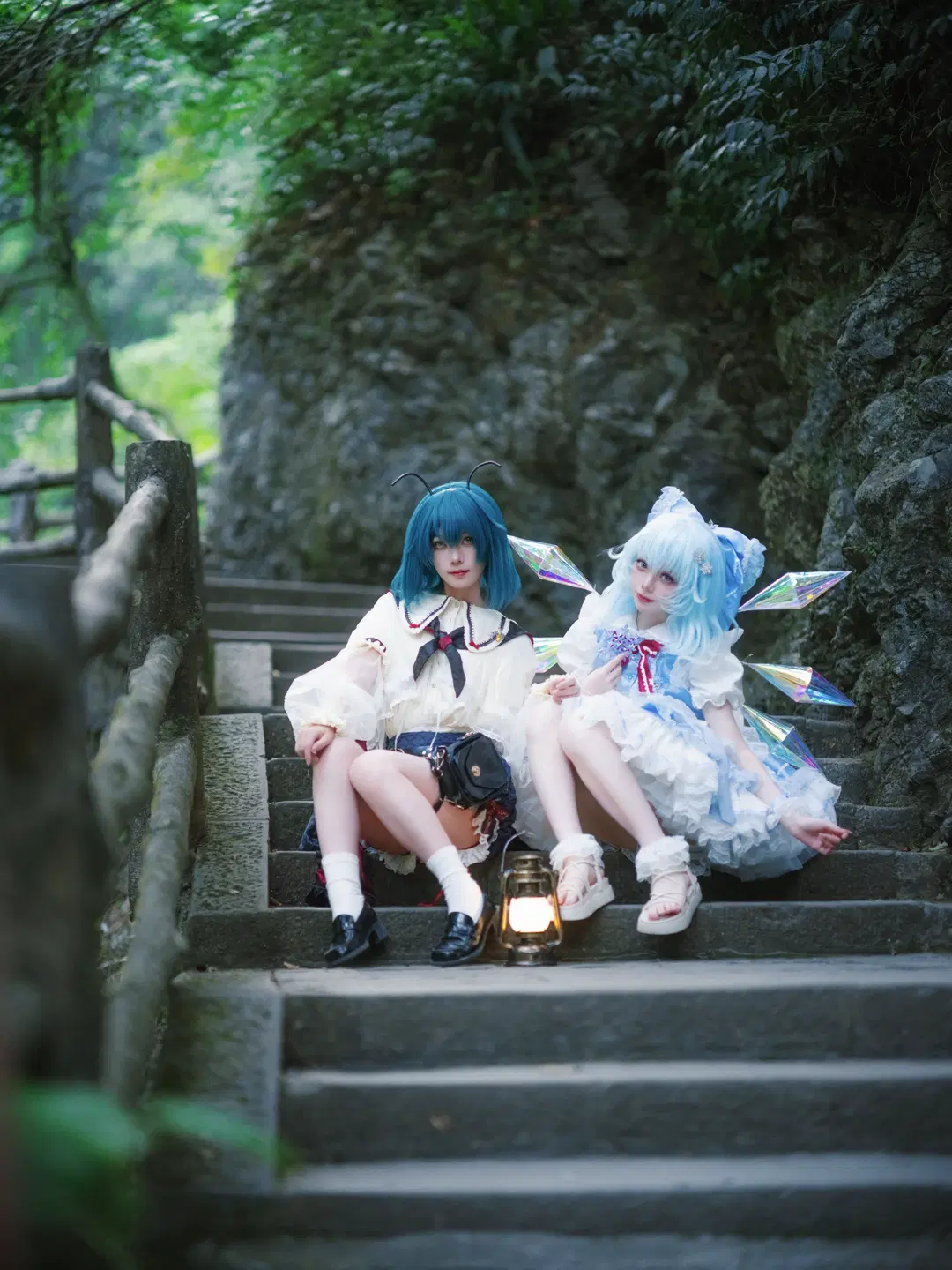 【チルノコスプレ】東方Project東方二次設定 渓谷に舞う氷精と蛍火 - 另一个岁岁 - 5枚目